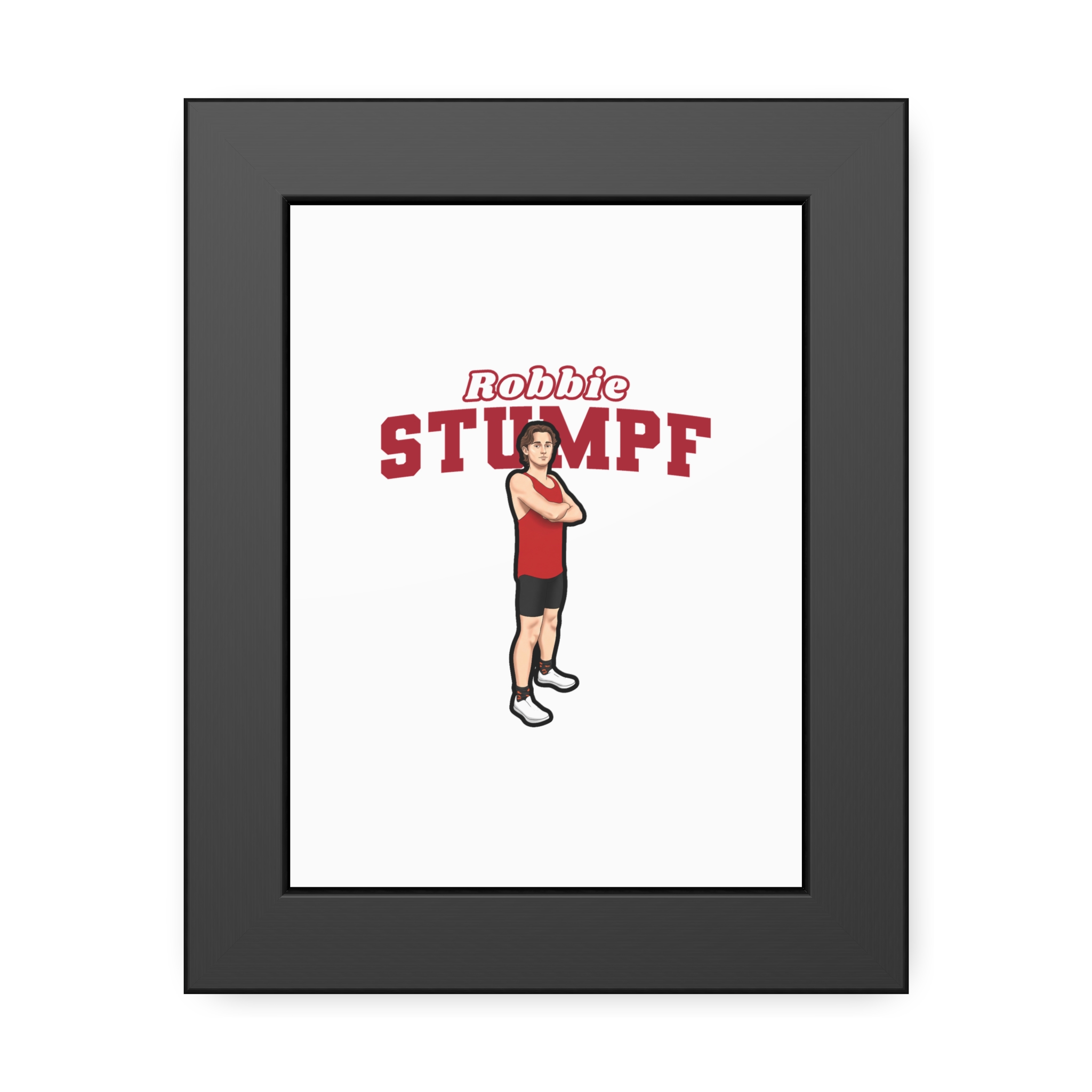 Framed Poster — character_name_arch in Black