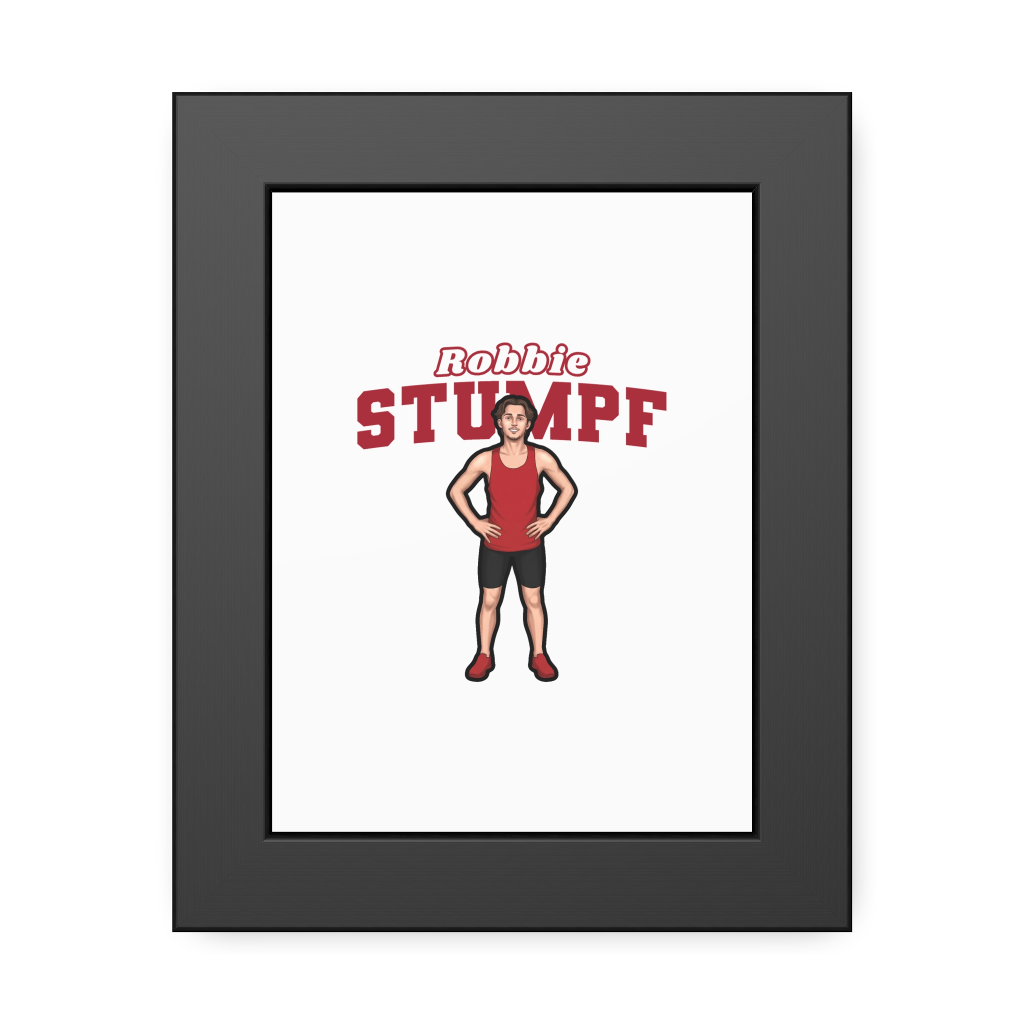 Framed Poster — character_name_arch in Black
