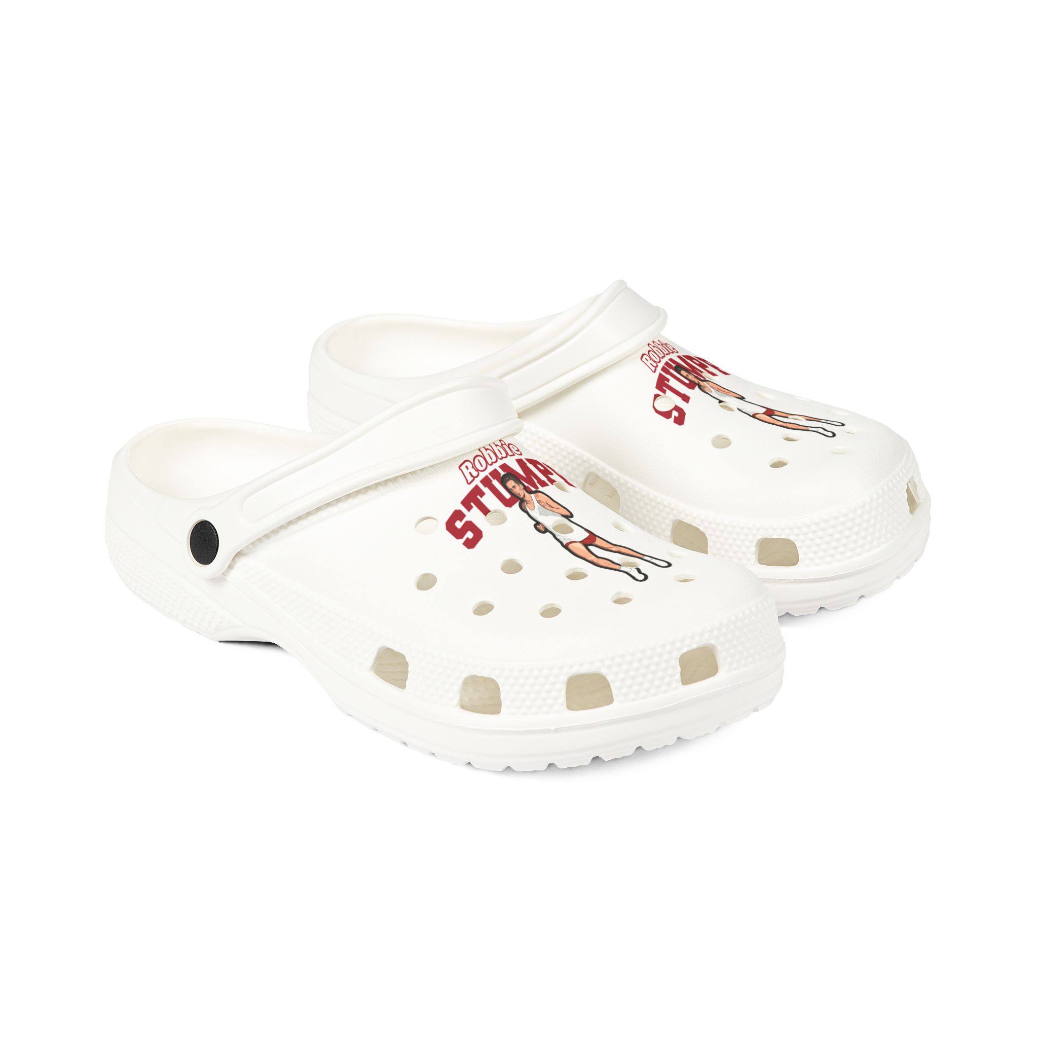 Rubber Clogs — character_name_arch in White