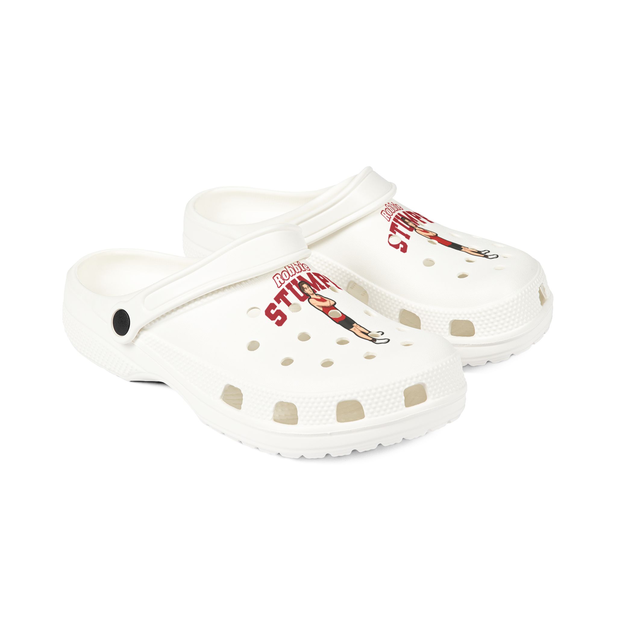 Rubber Clogs — character_name_arch in White