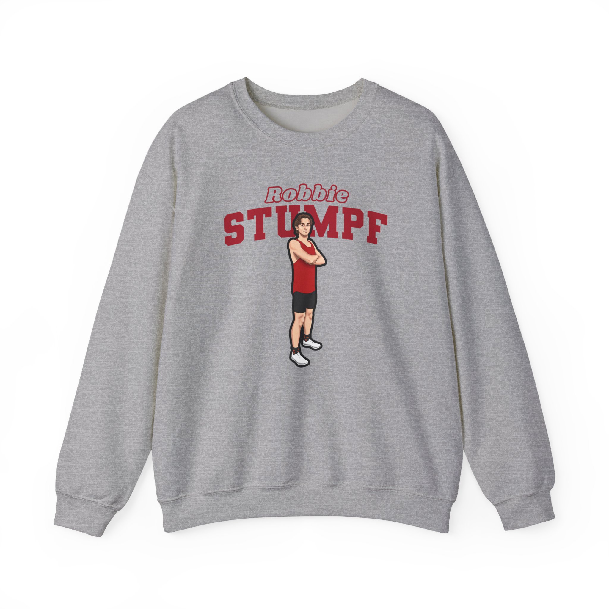 Crewneck Sweatshirt — character_name_arch in Grey