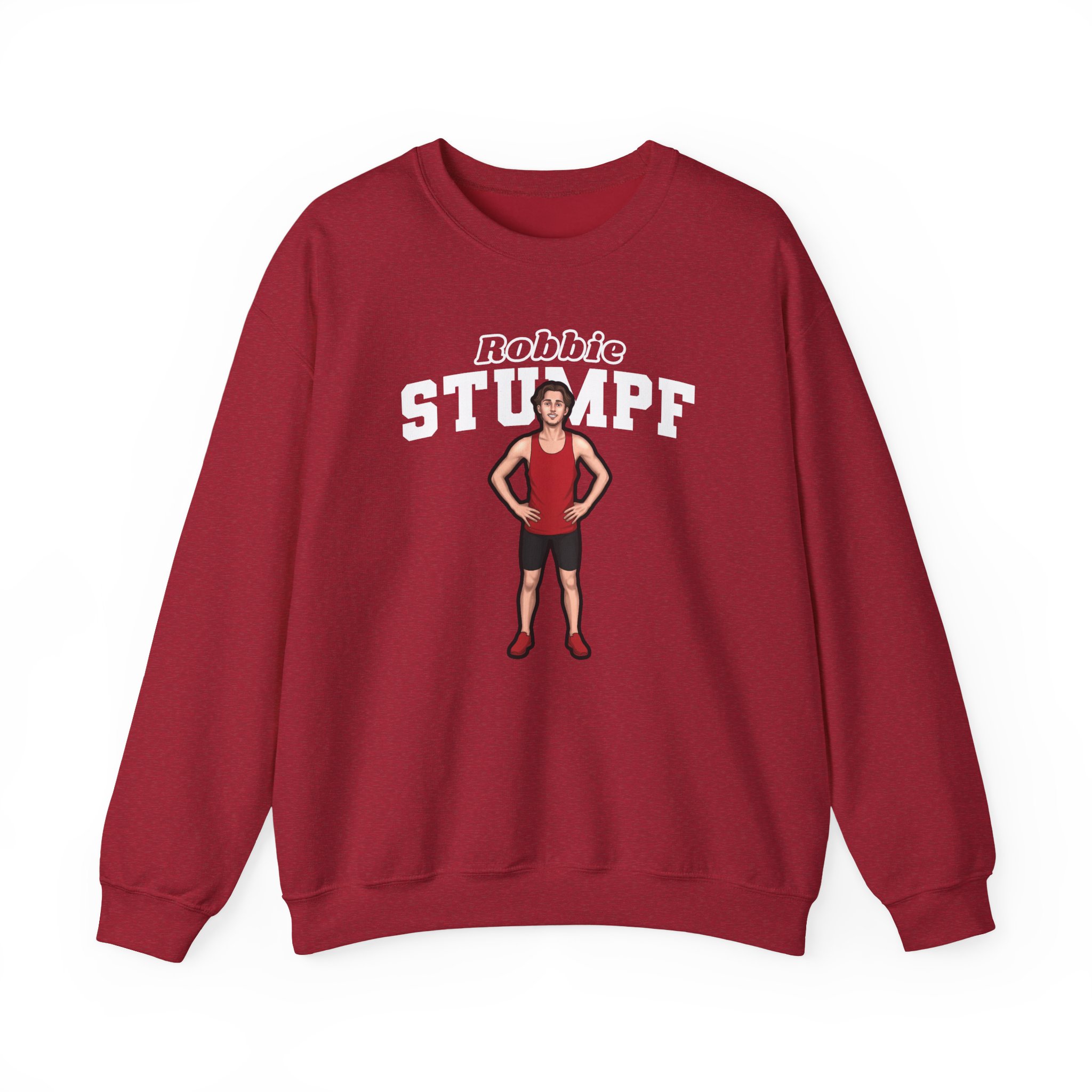 Crewneck Sweatshirt — character_name_arch in Red