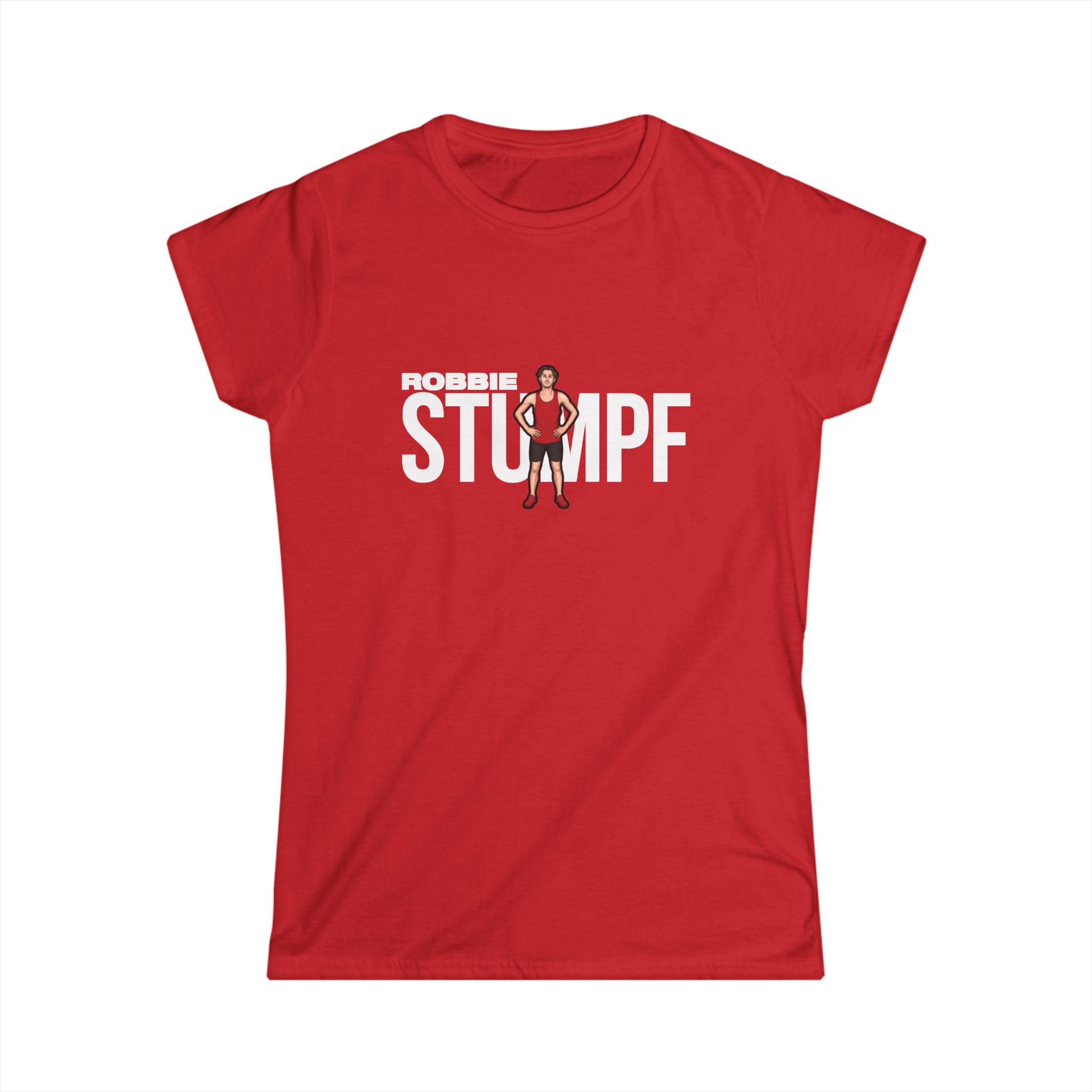 Women's Softstyle Tee — character_player_name in Red
