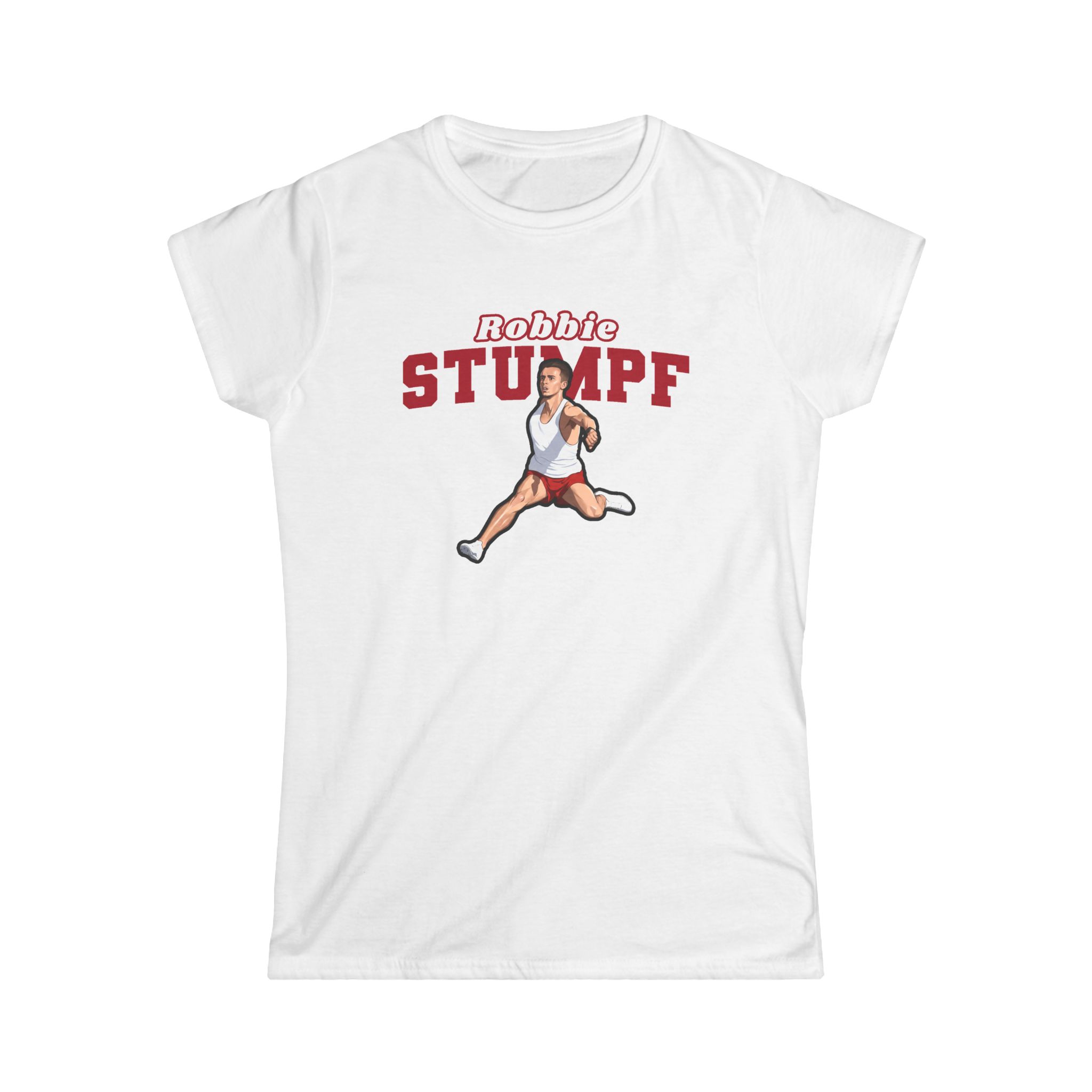 Women's Softstyle Tee — character_name_arch in White