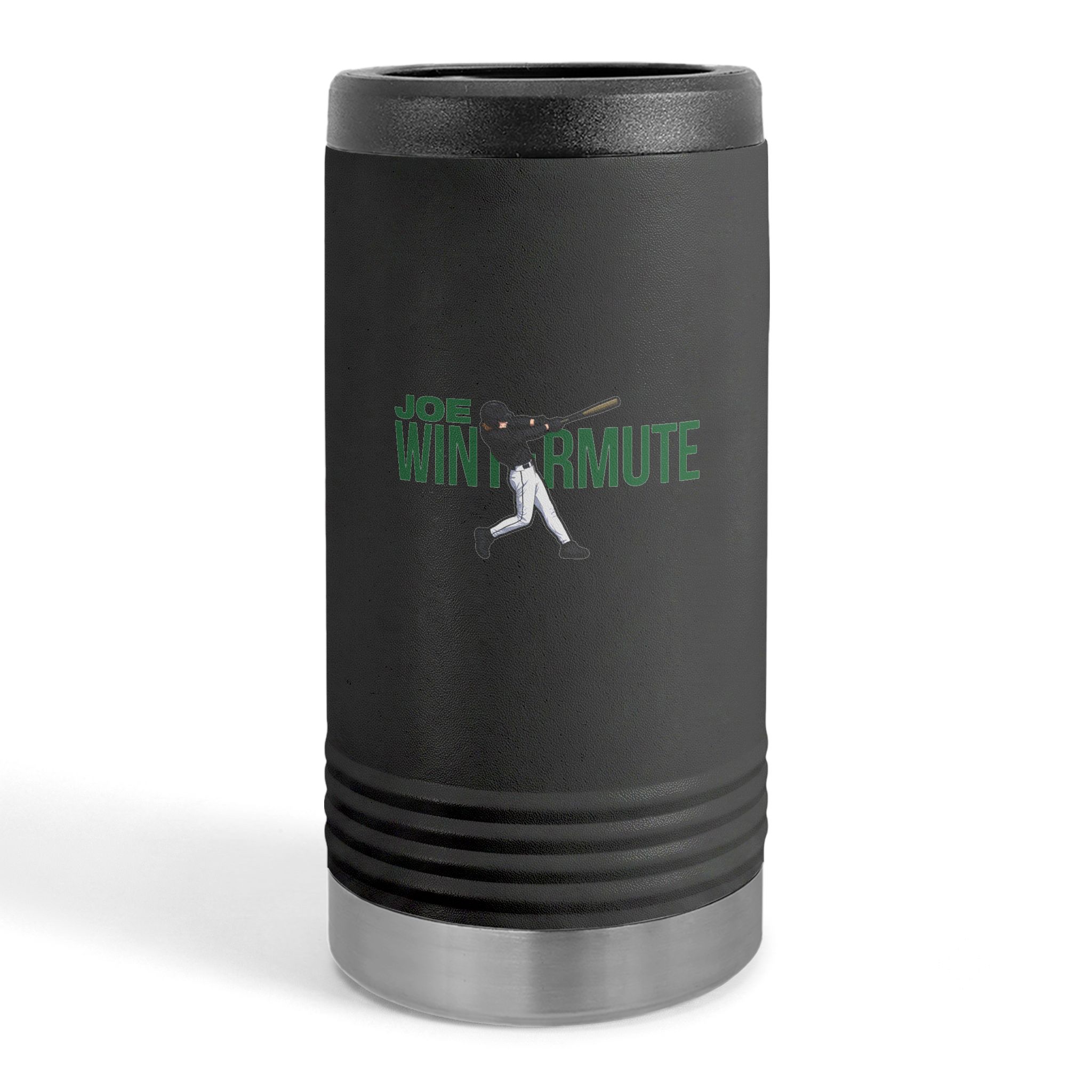 Slim Stainless Can Cooler — character_player_name in Black