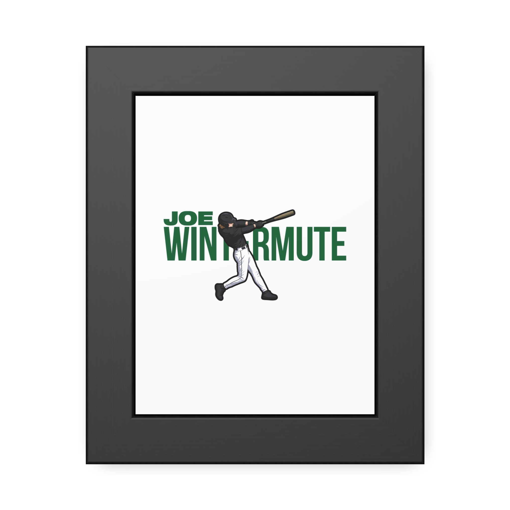 Framed Poster — character_player_name in Black