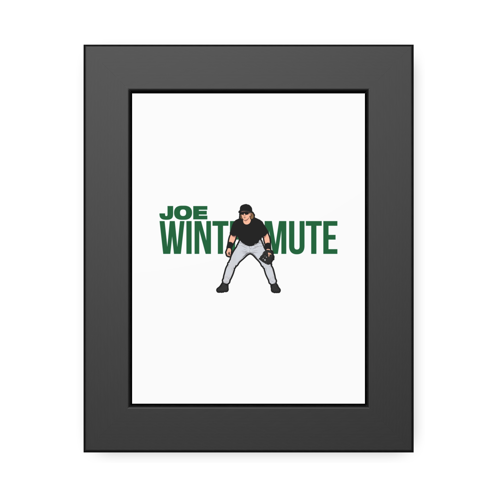 Framed Poster — character_player_name in Black