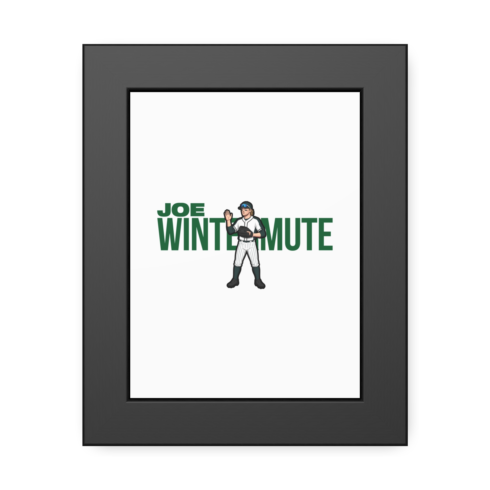 Framed Poster — character_player_name in Black
