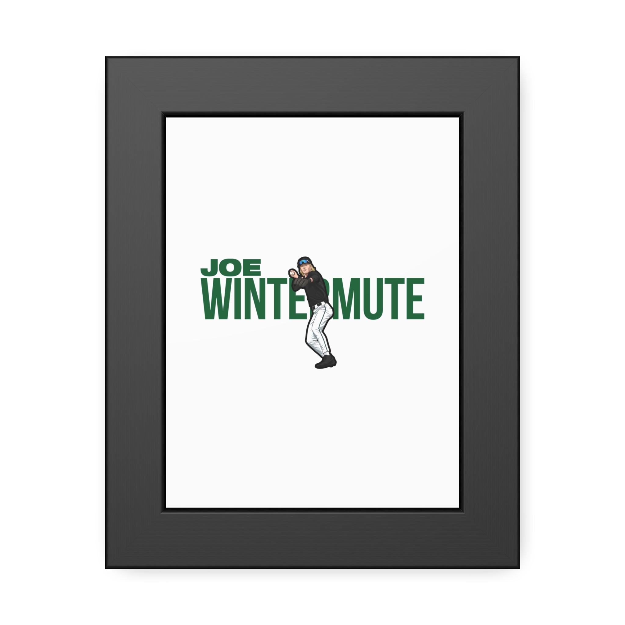 Framed Poster — character_player_name in Black