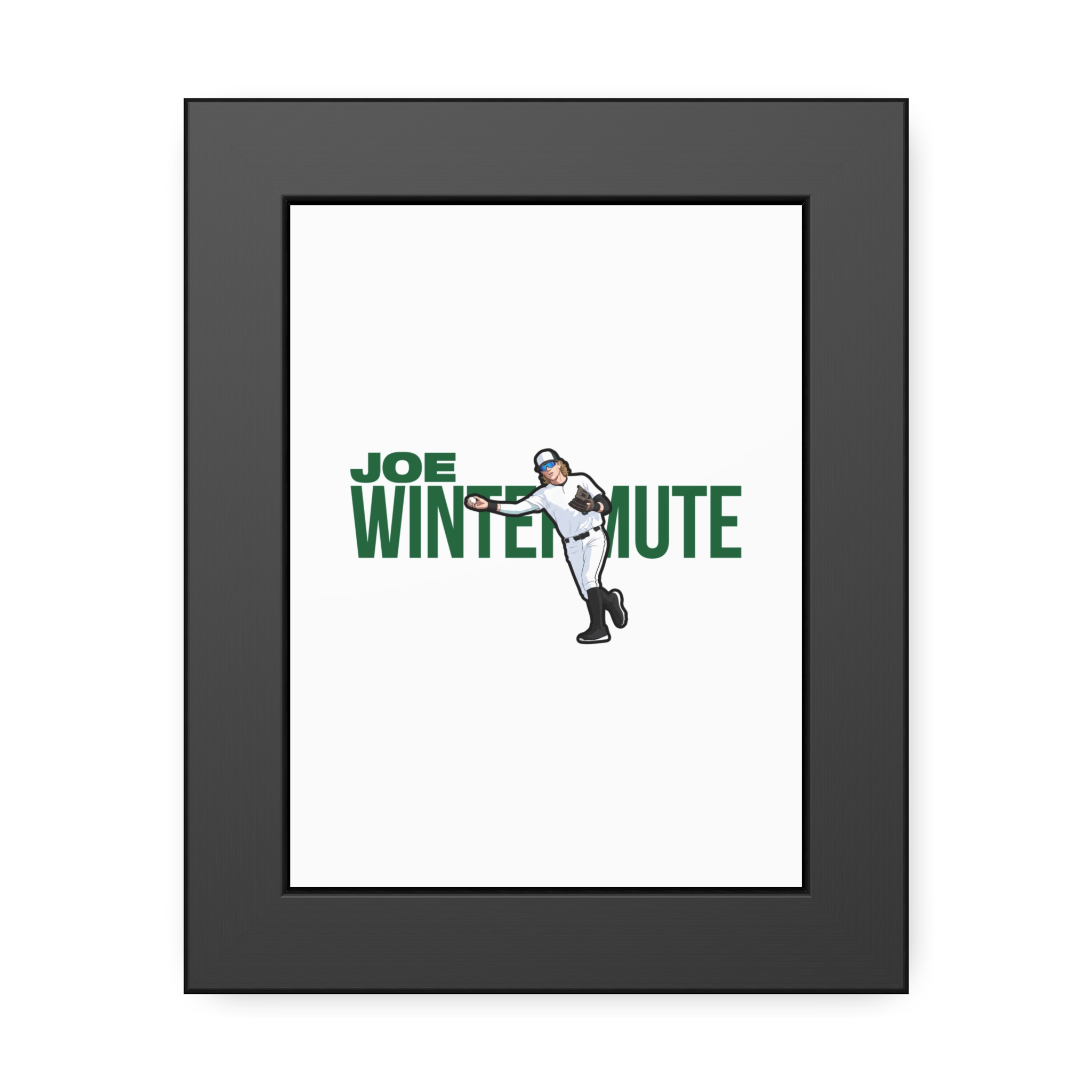 Framed Poster — character_player_name in Black