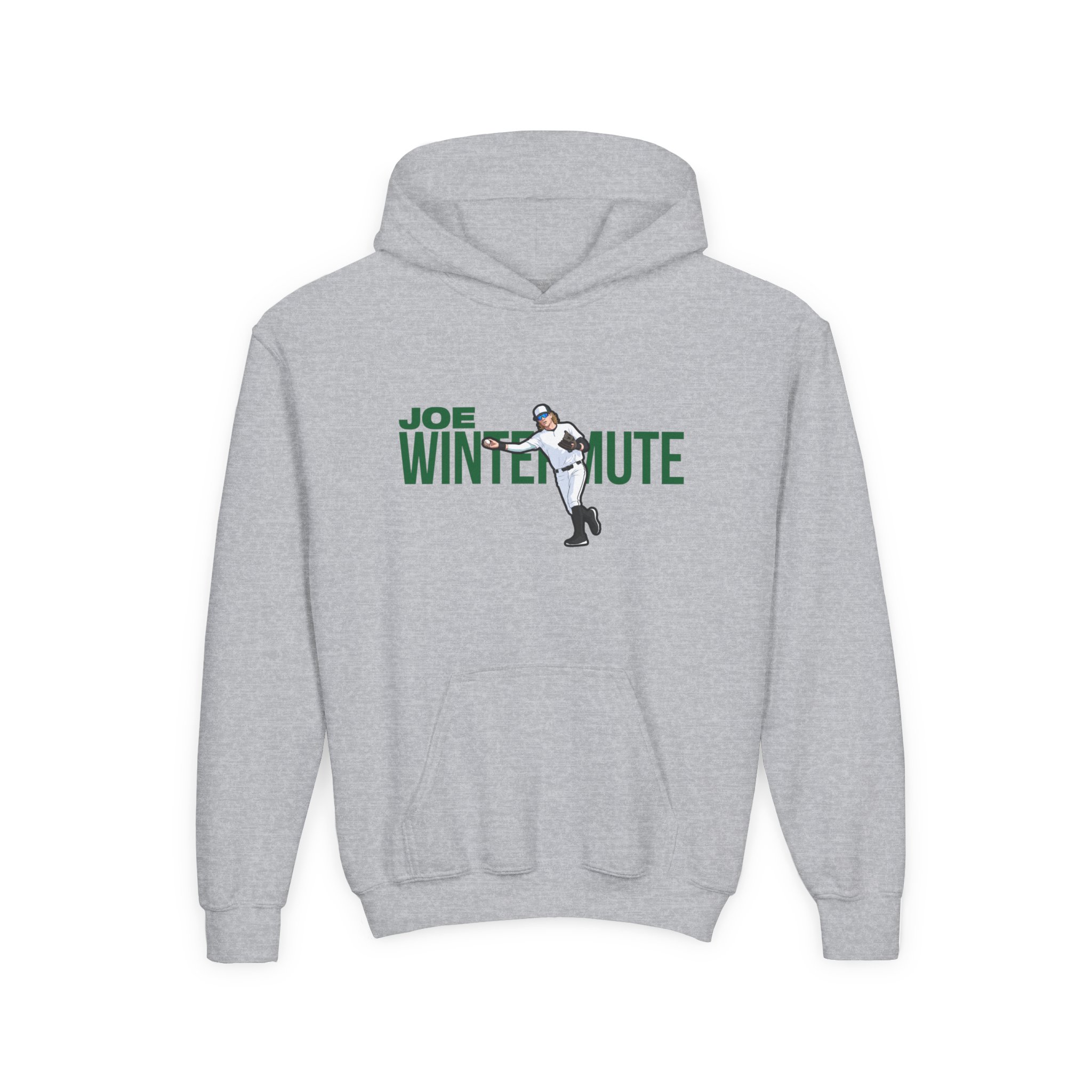 Youth Hoodie — character_player_name in Grey