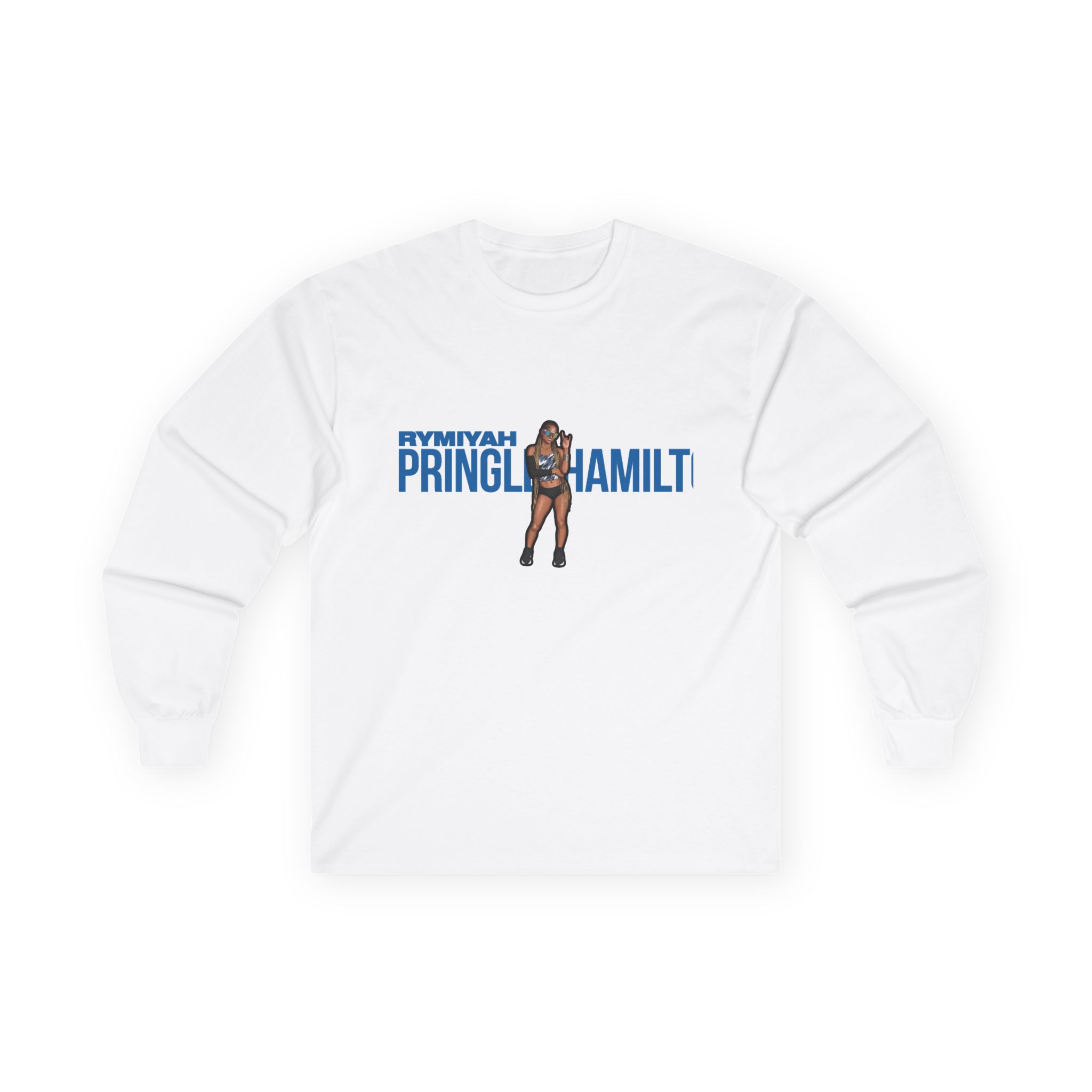 Long Sleeve Tee — character_player_name in White