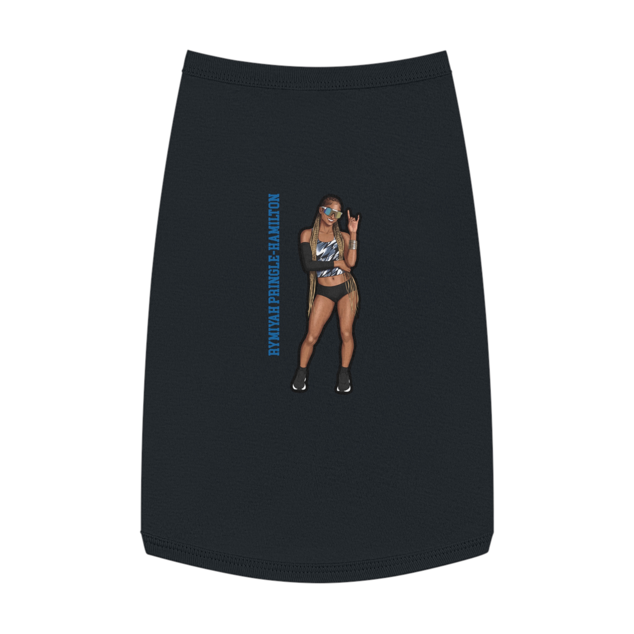 Pet Tank Top — character_name_vertical in White