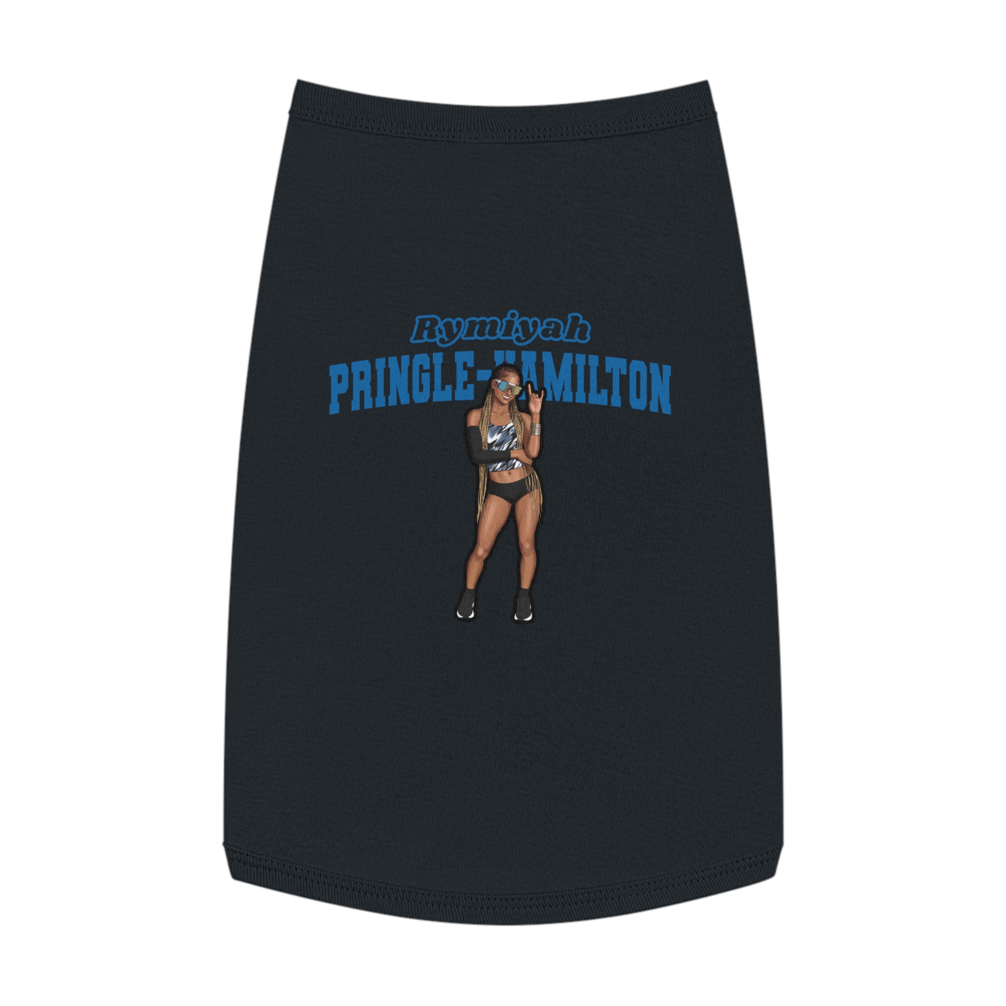 Pet Tank Top — character_name_arch in Black
