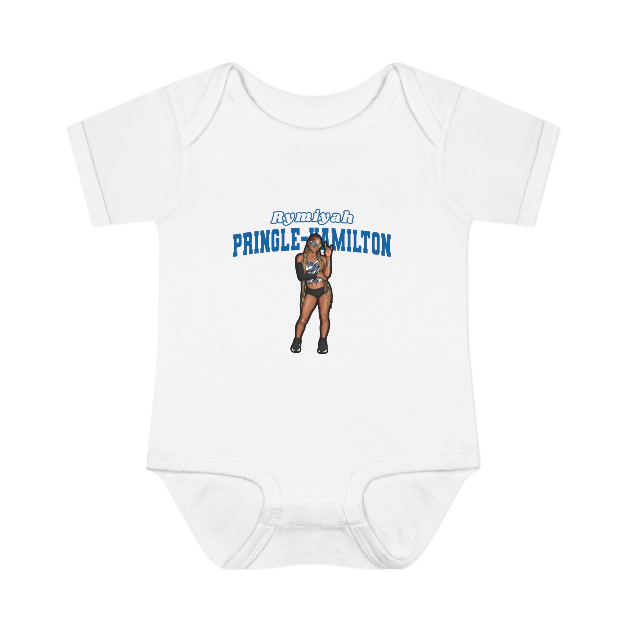 Baby Onesie — character_name_arch in White