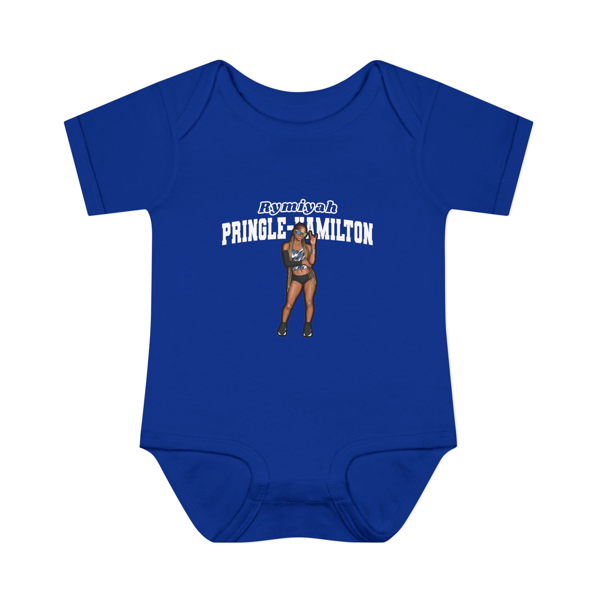 Baby Onesie — character_name_arch in Royal