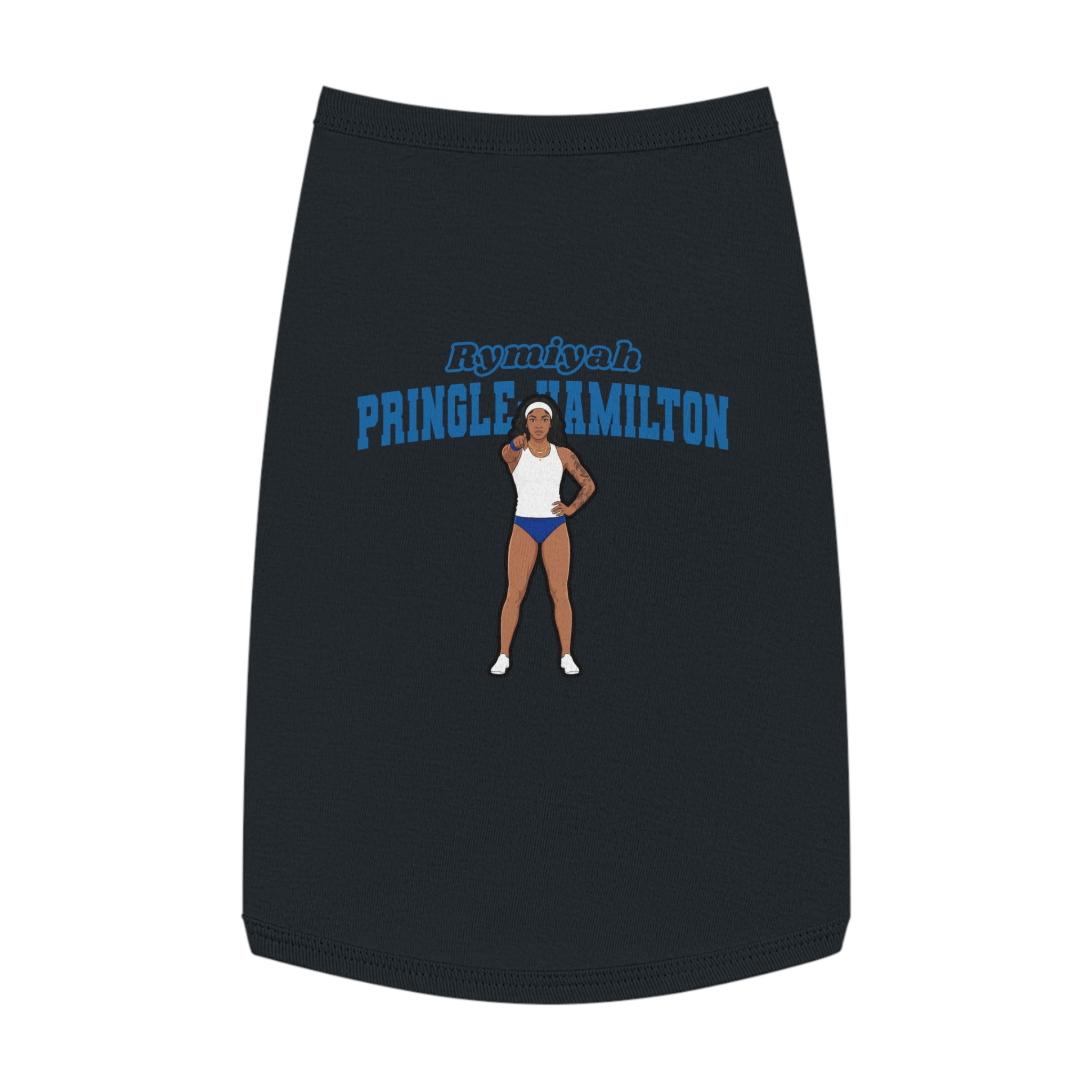 Pet Tank Top — character_name_arch in White