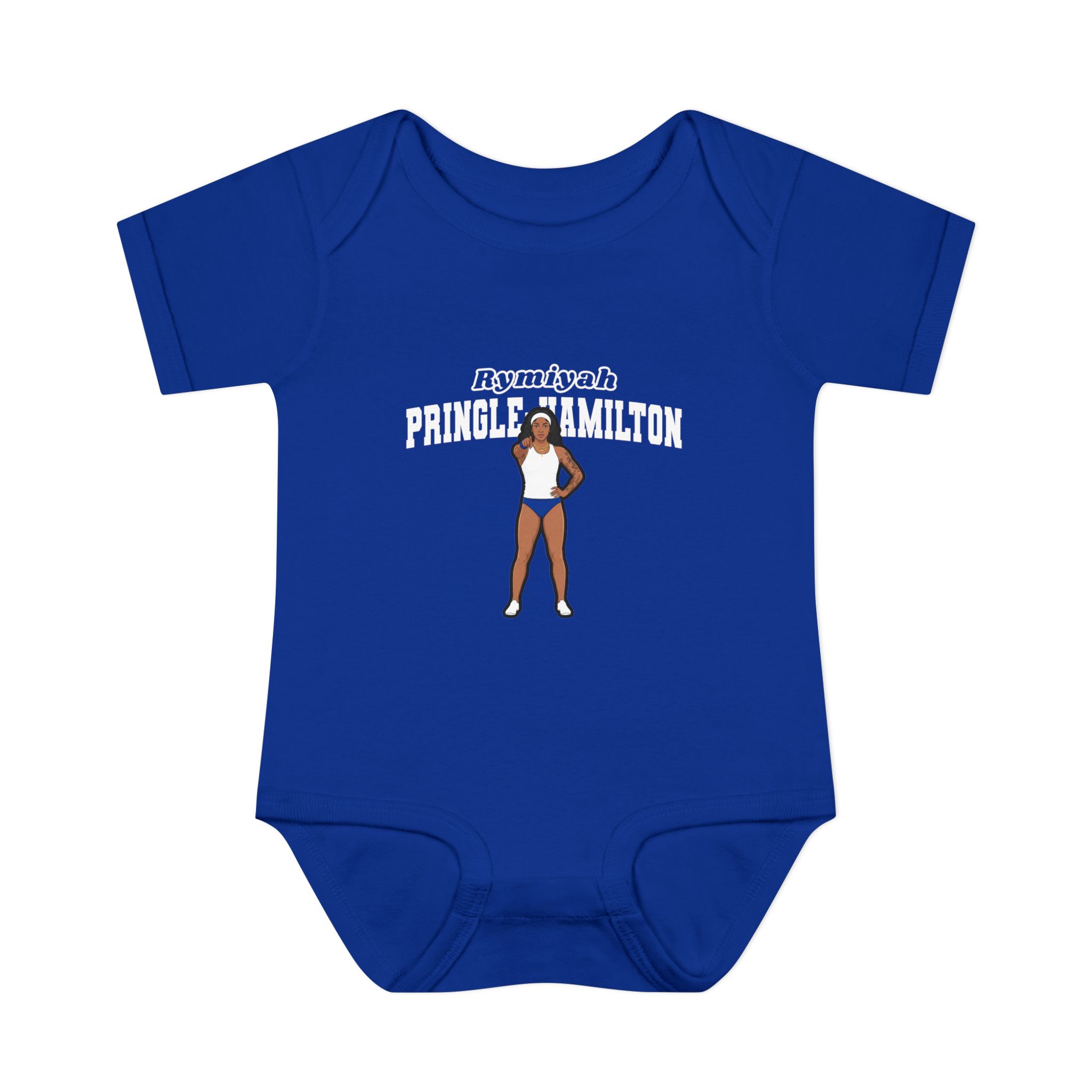 Baby Onesie — character_name_arch in Royal