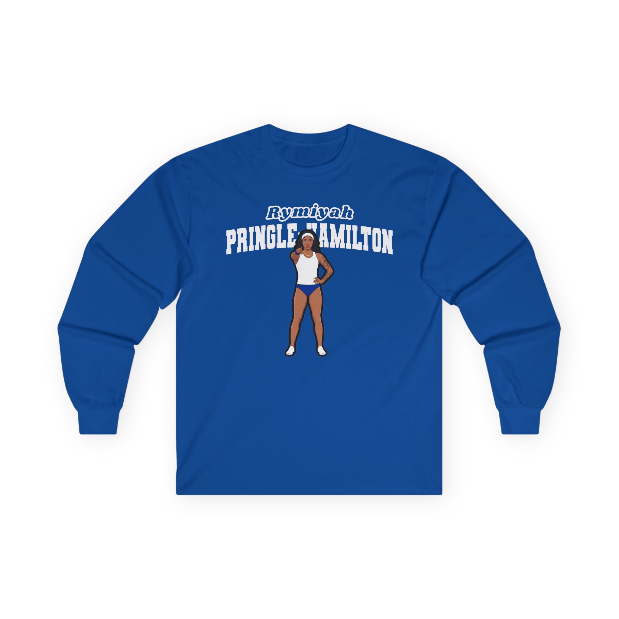 Long Sleeve Tee — character_name_arch in Royal