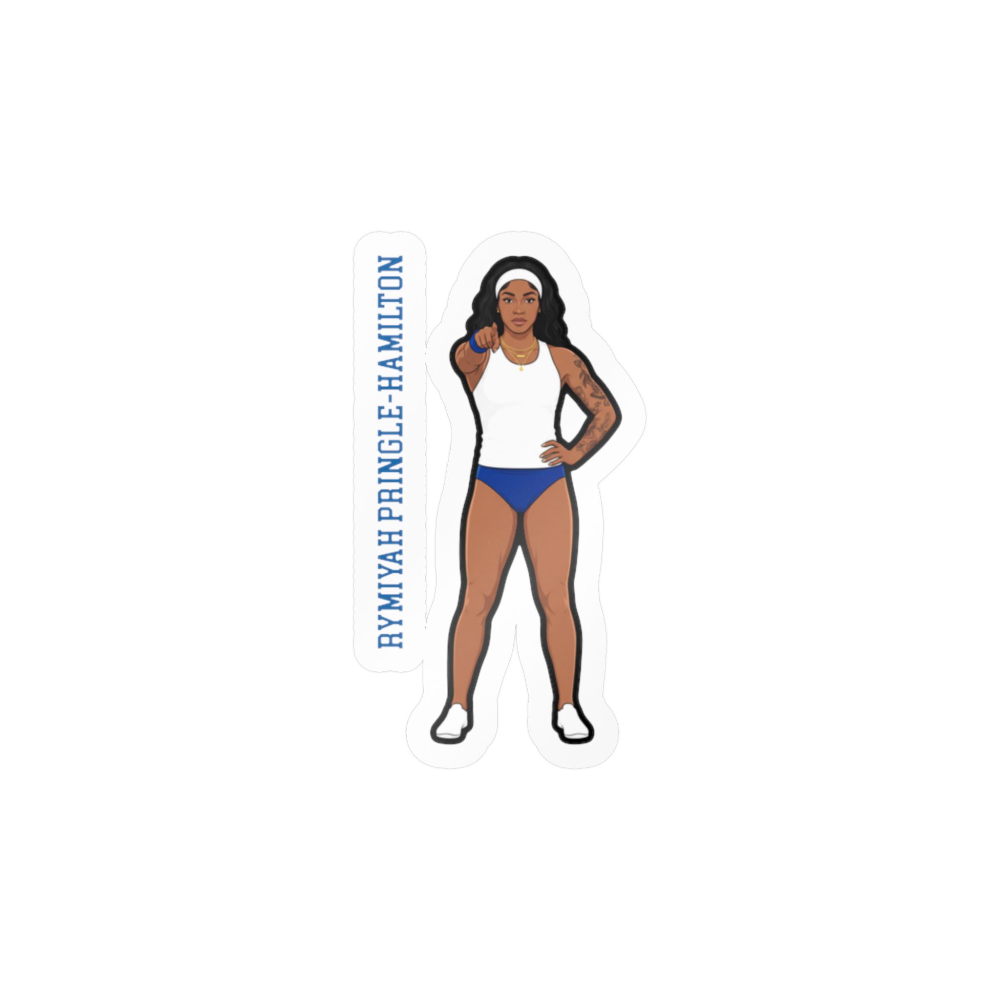 Vinyl Sticker — character_name_vertical in Classic