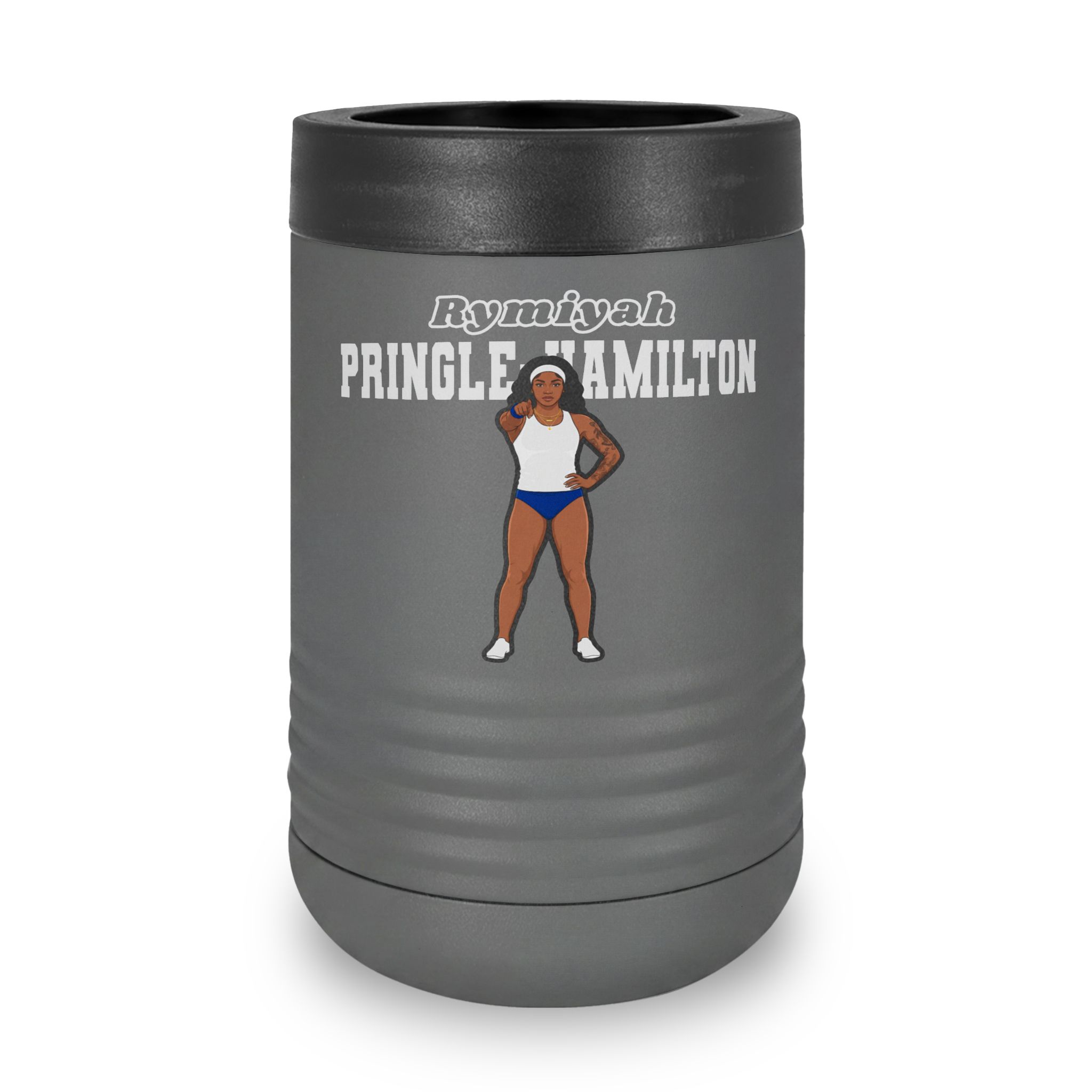 Stainless Can Cooler — character_name_arch in Grey