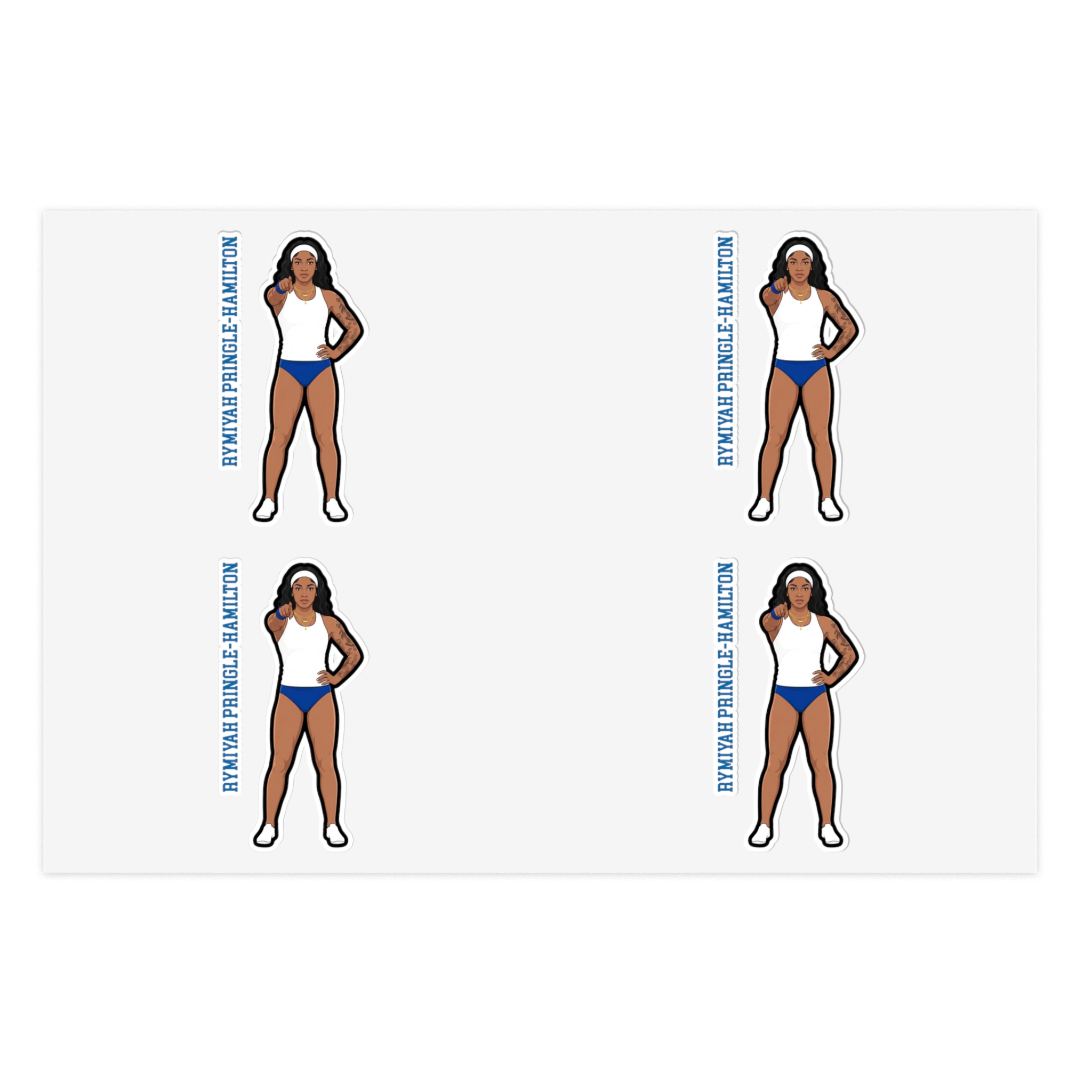 Sticker Sheet — character_name_vertical in Classic