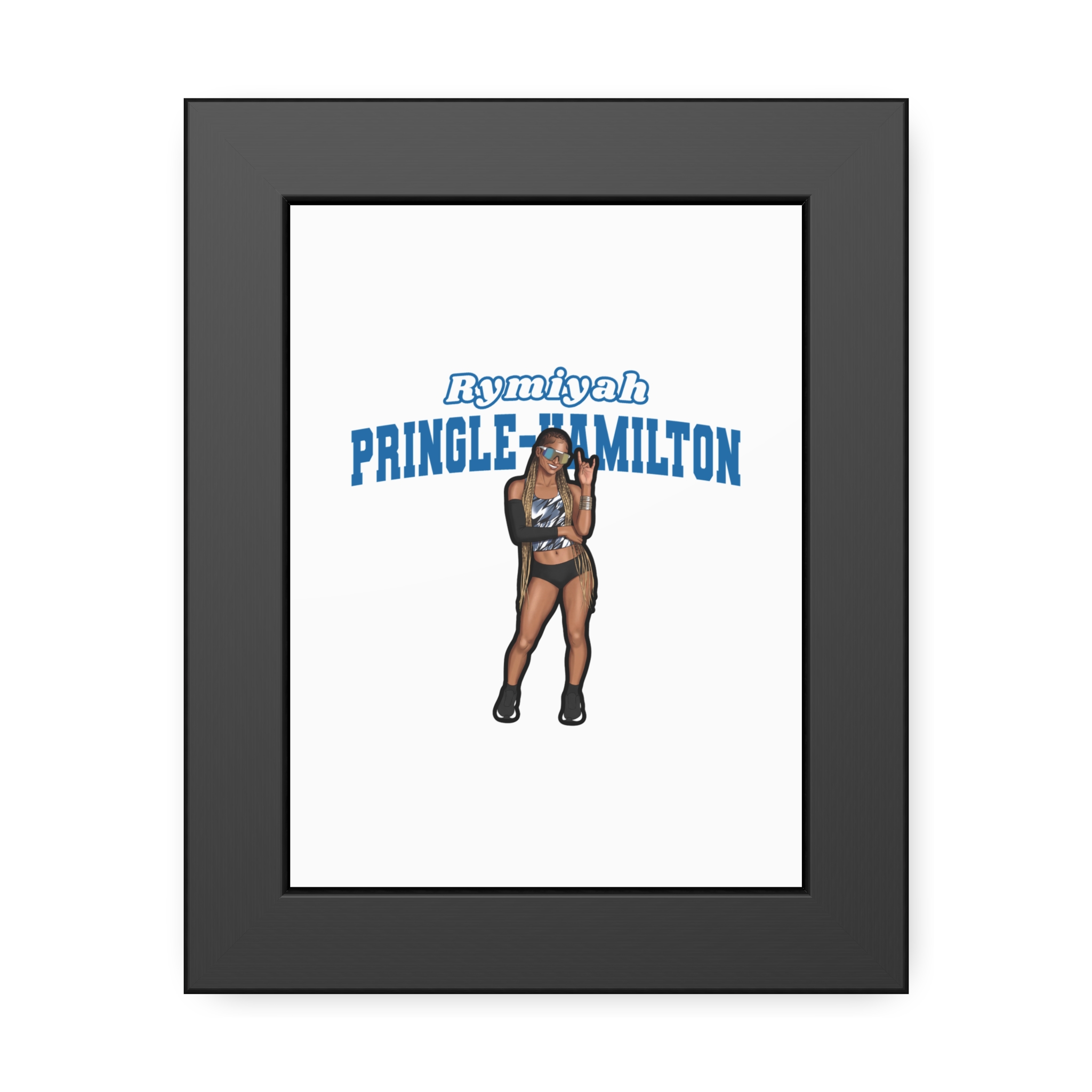 Framed Poster — character_name_arch in Black
