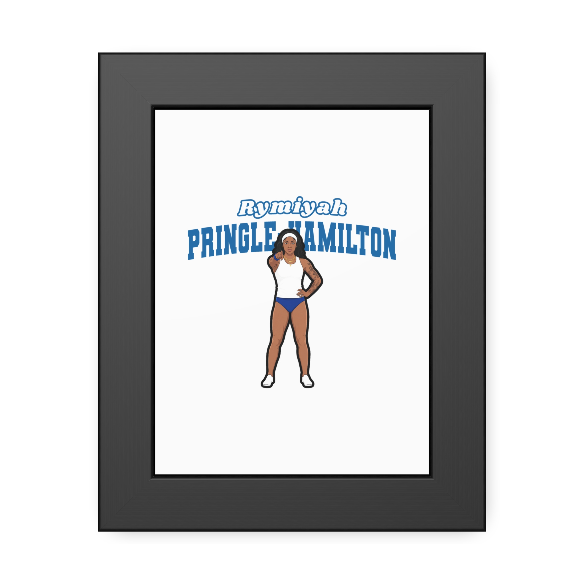 Framed Poster — character_name_arch in Black