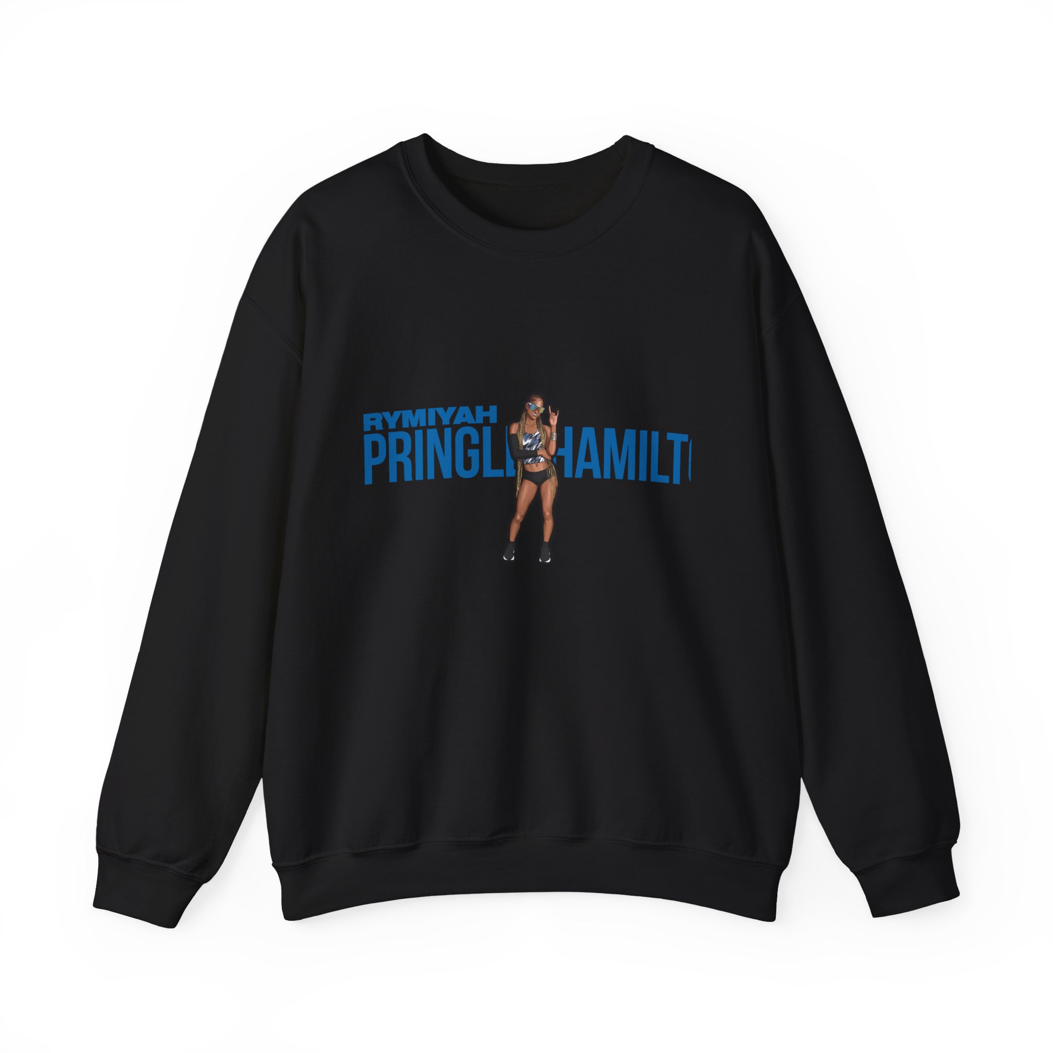 Crewneck Sweatshirt — character_player_name in Black