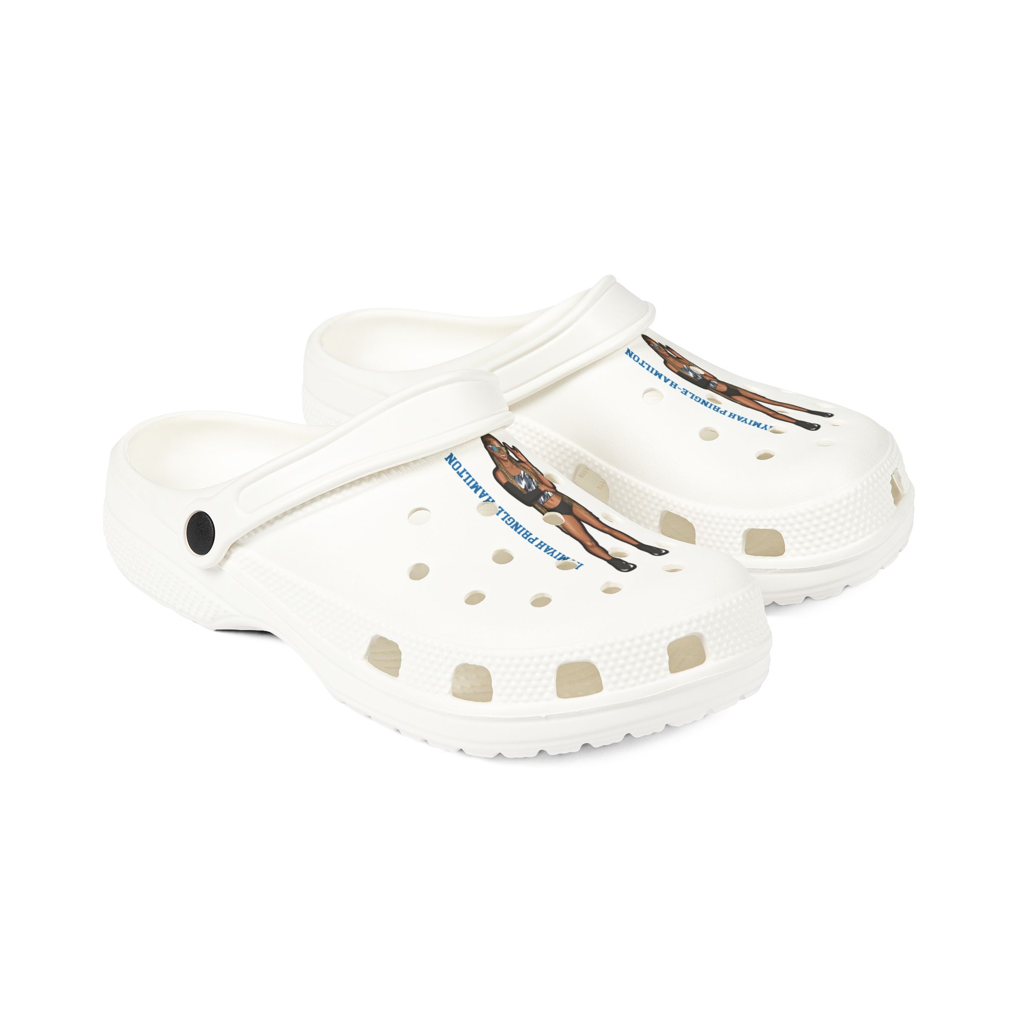 Rubber Clogs — character_name_vertical in White