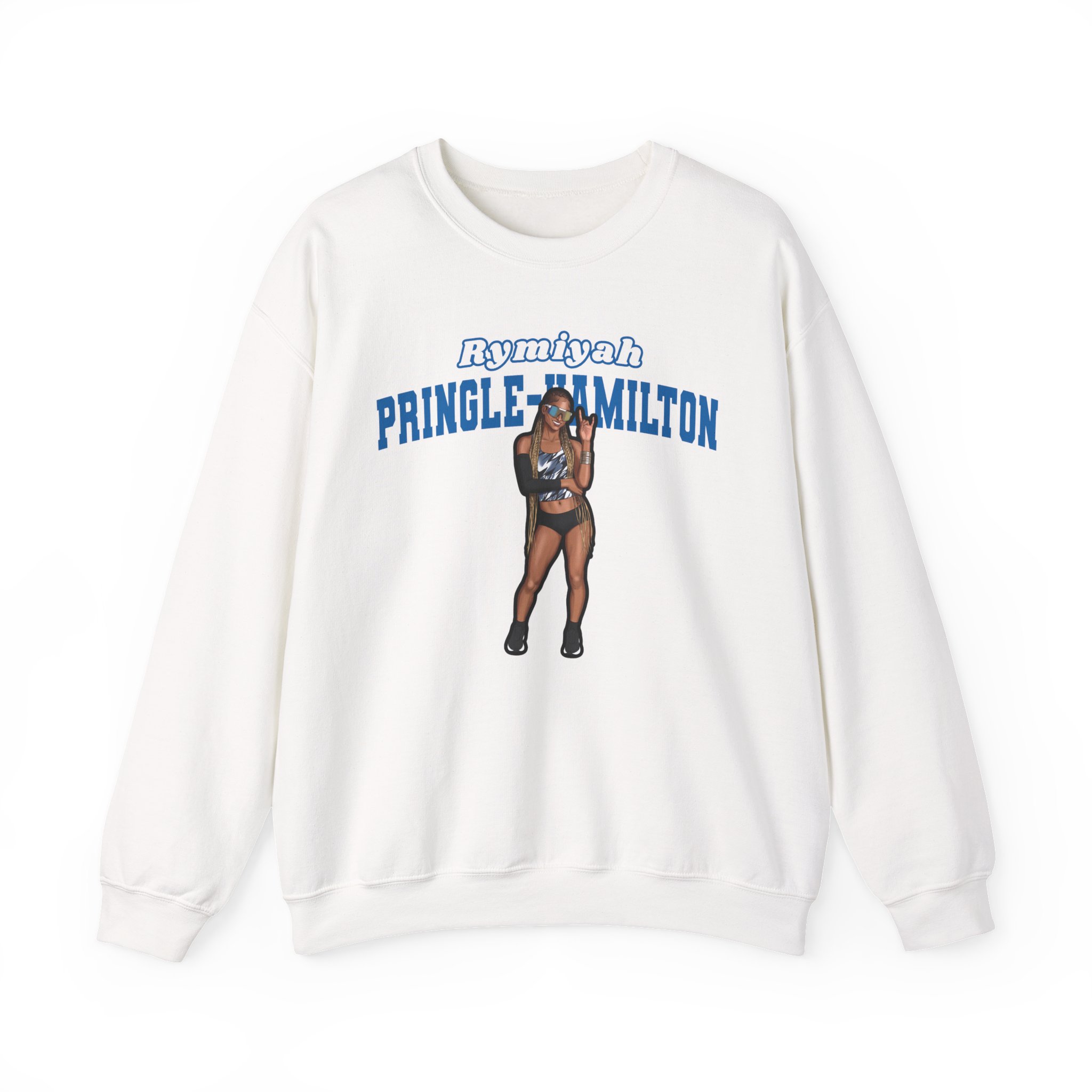 Crewneck Sweatshirt — character_name_arch in White