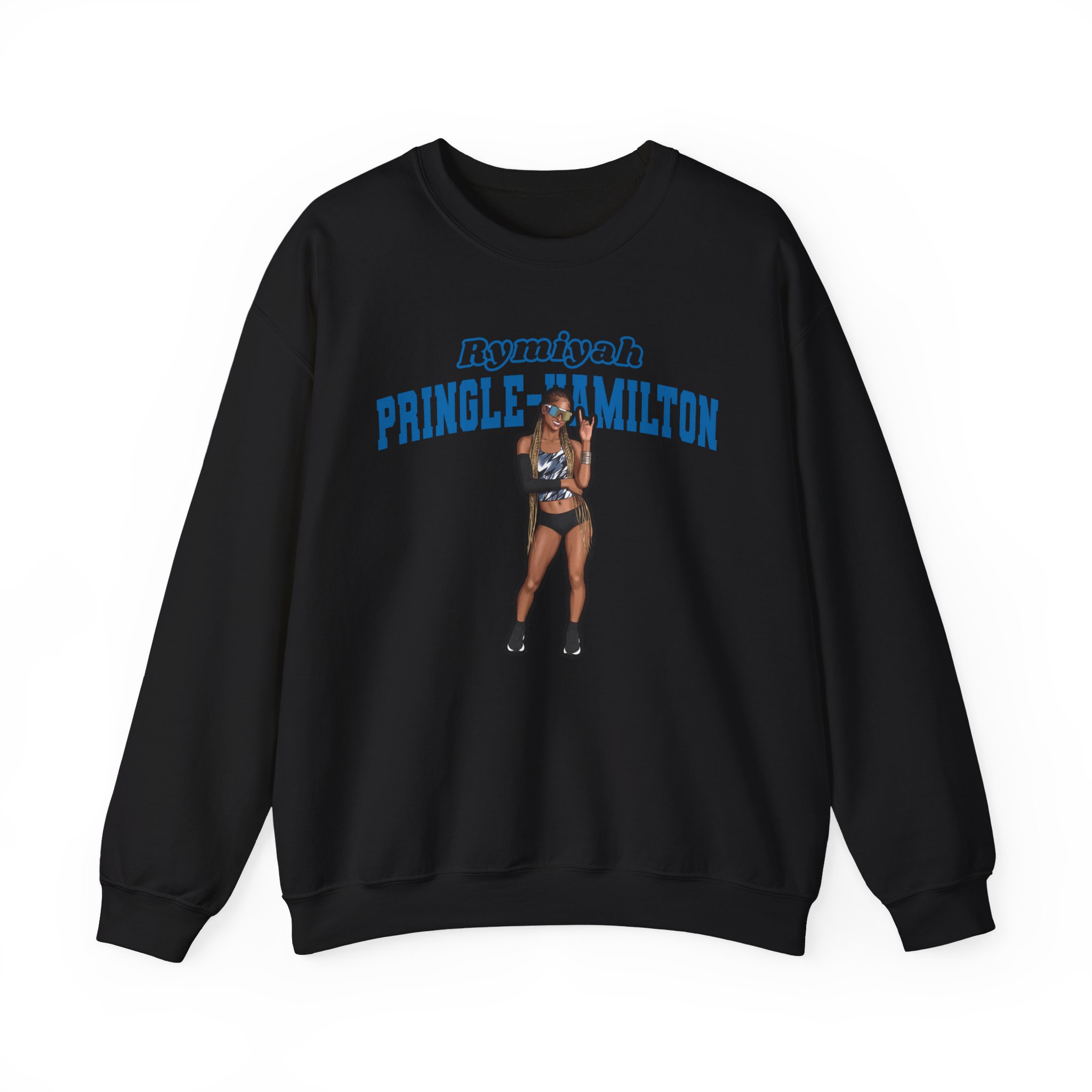 Crewneck Sweatshirt — character_name_arch in Black