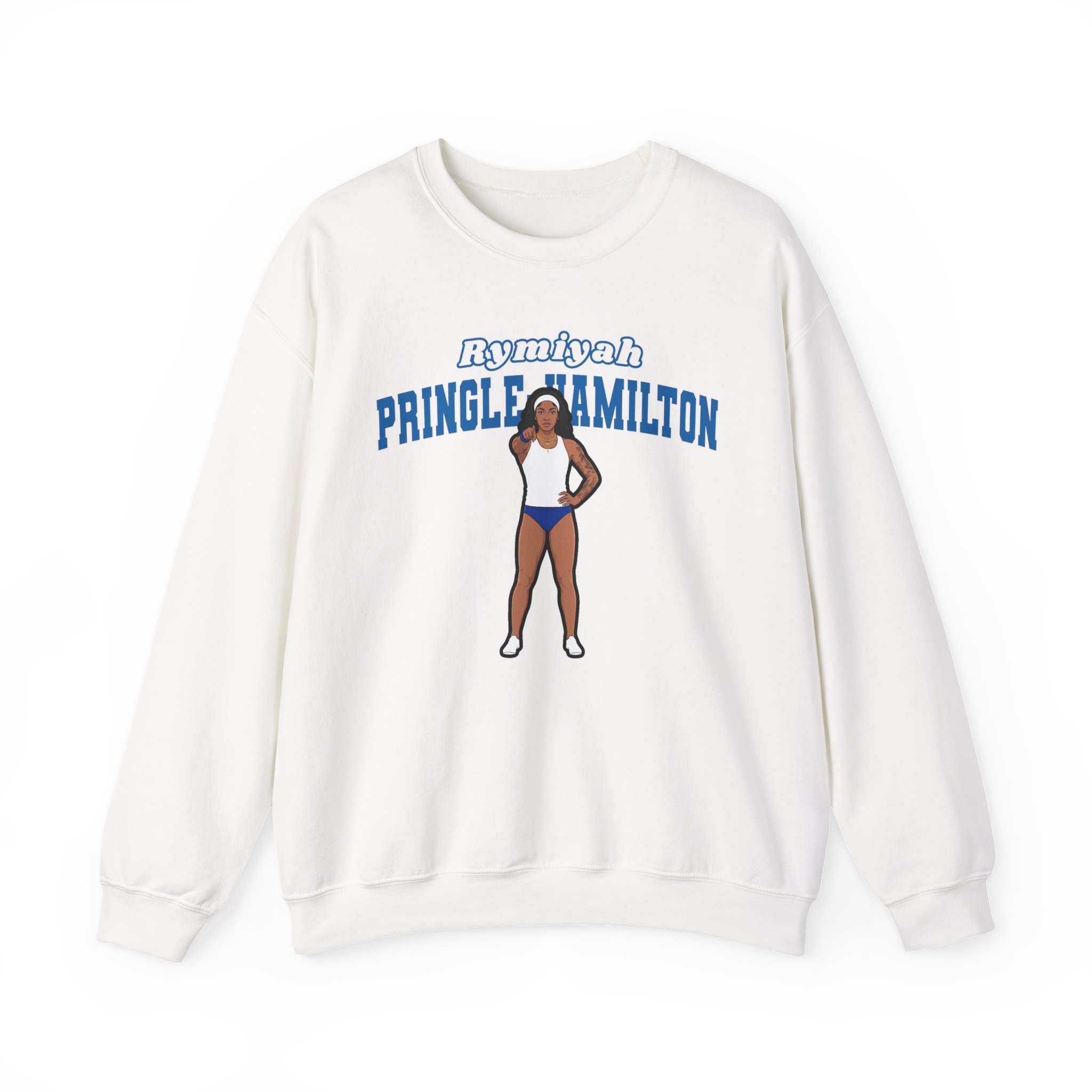 Crewneck Sweatshirt — character_name_arch in White