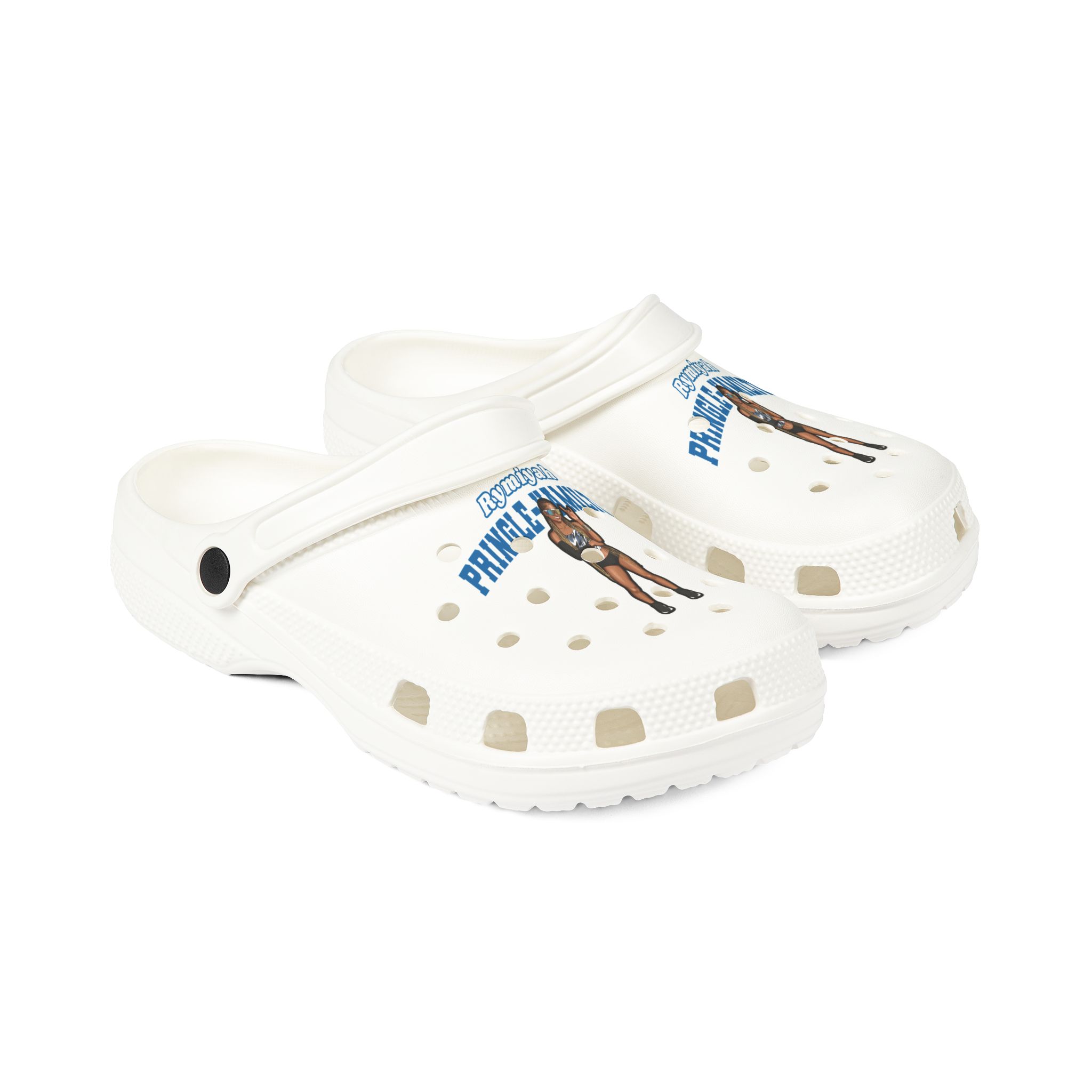 Rubber Clogs — character_name_arch in White
