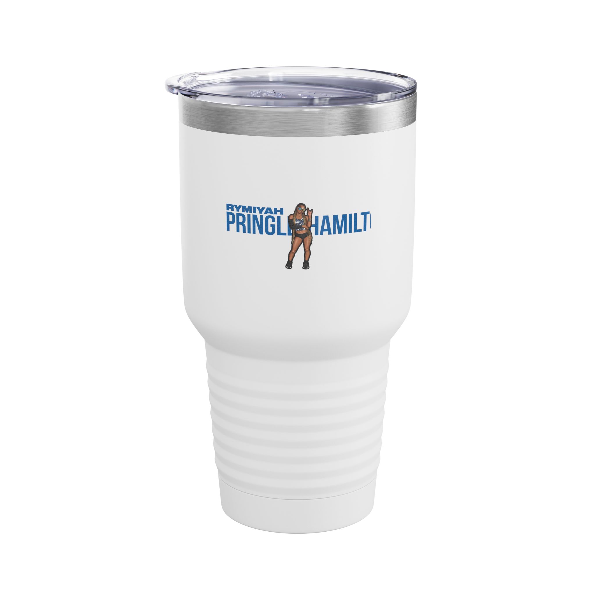 30oz Tumbler — character_player_name in White
