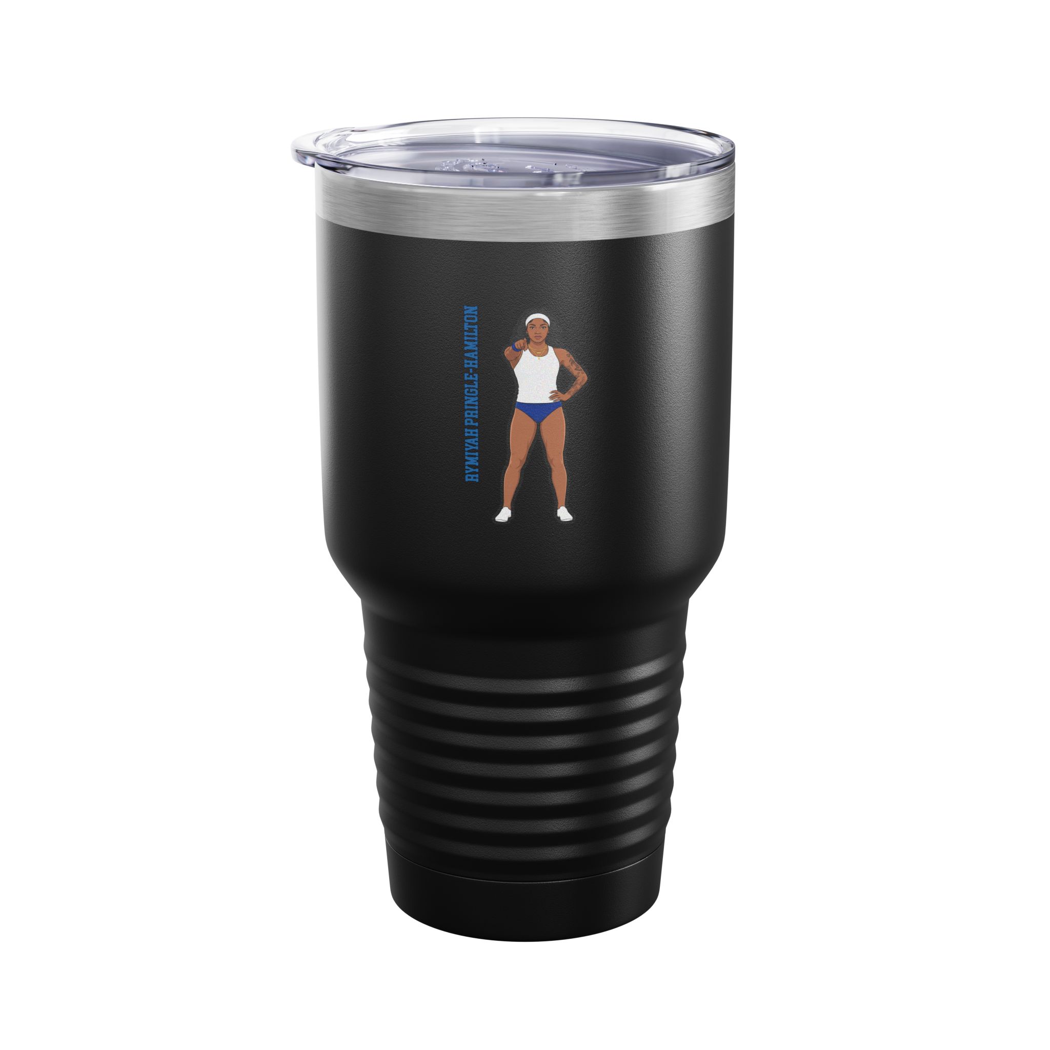 30oz Tumbler — character_name_vertical in Black