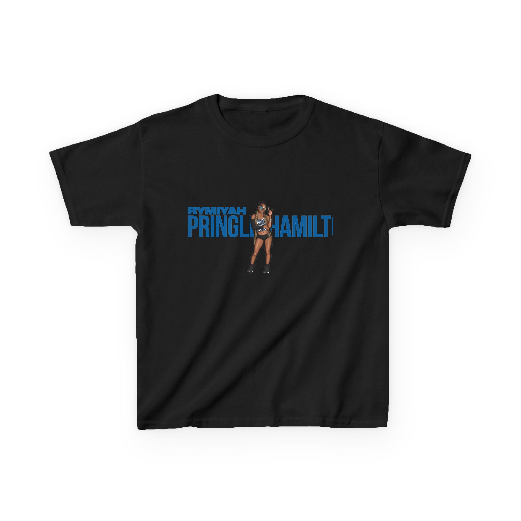 Youth Tee — character_player_name in Black