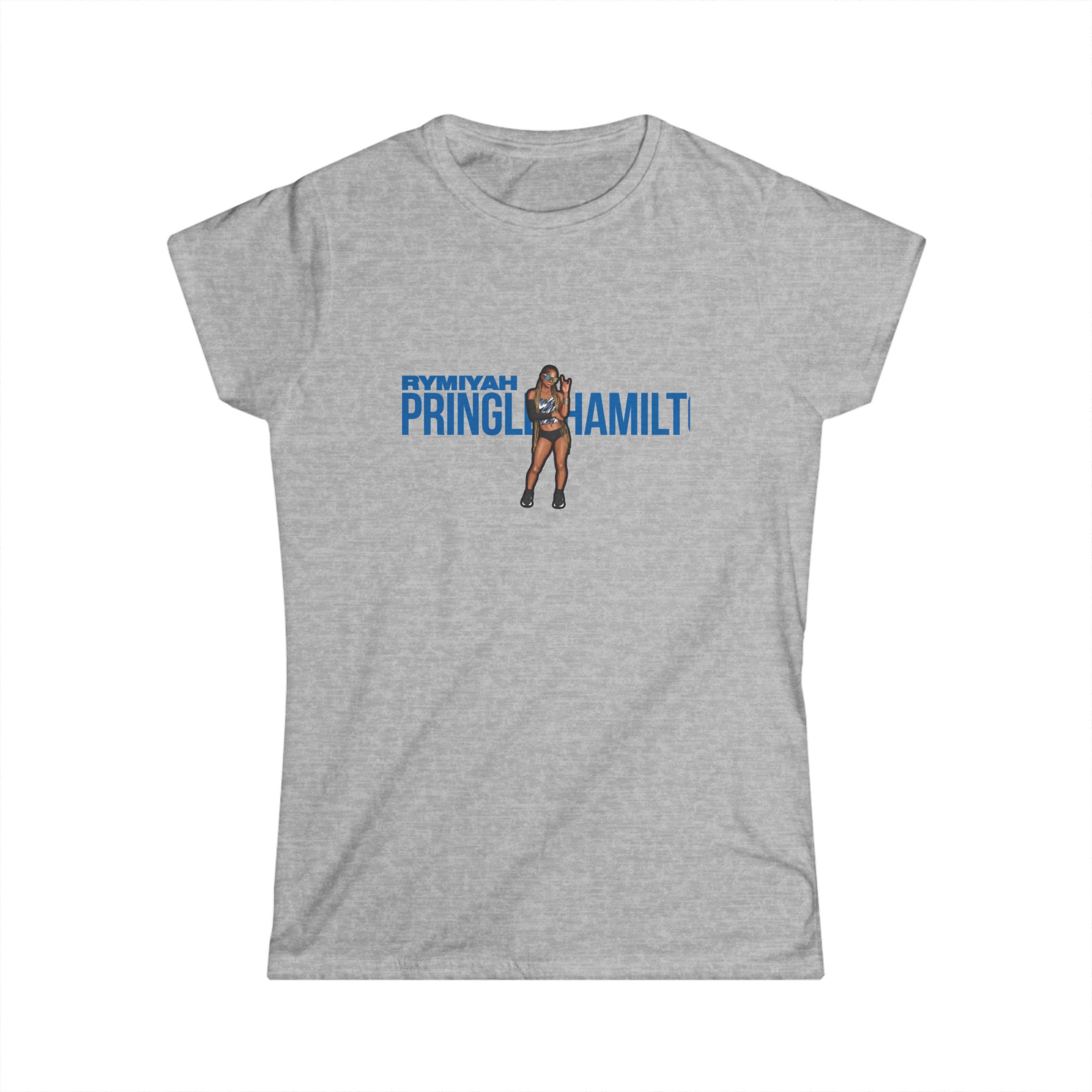 Women's Softstyle Tee — character_player_name in Grey