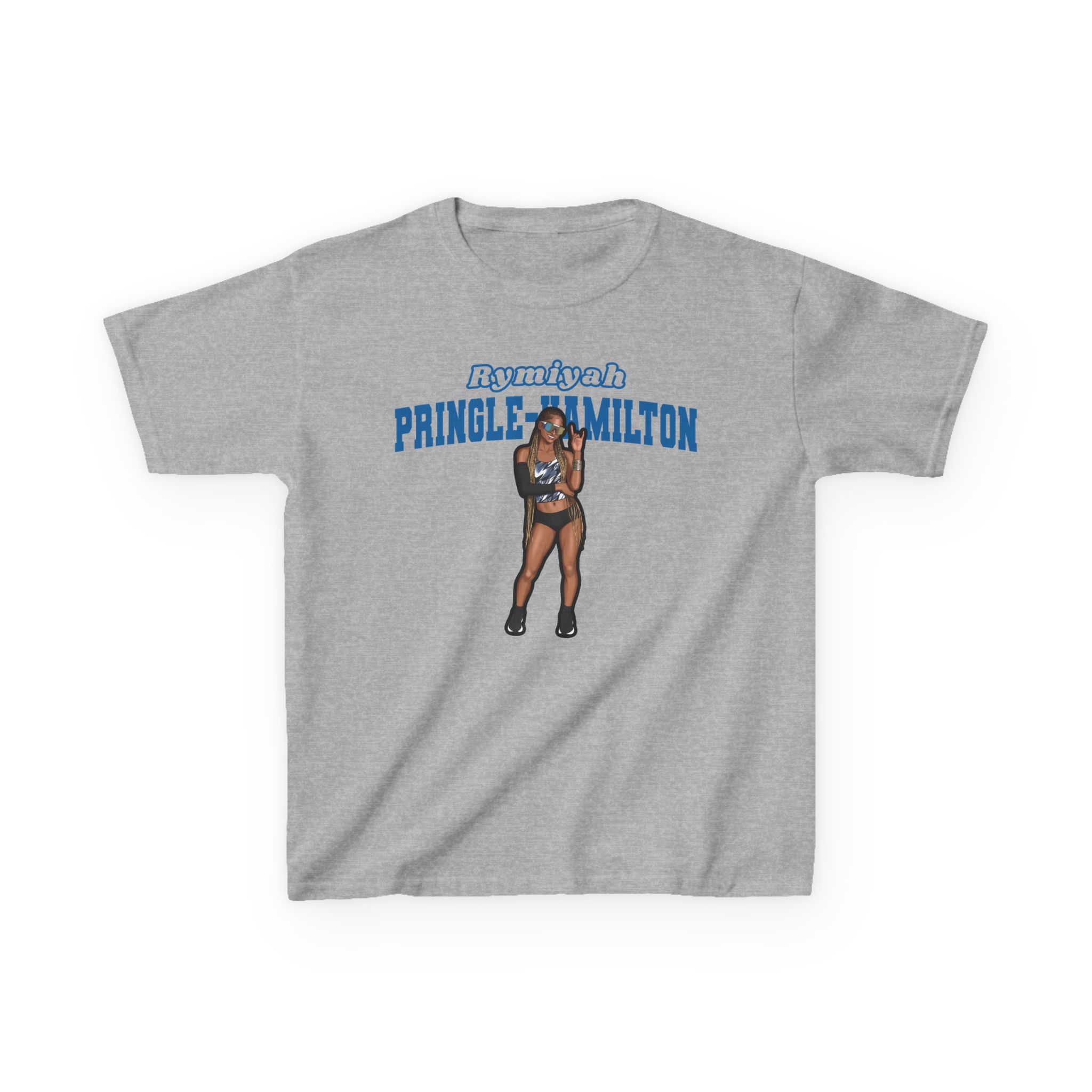 Youth Tee — character_name_arch in Grey