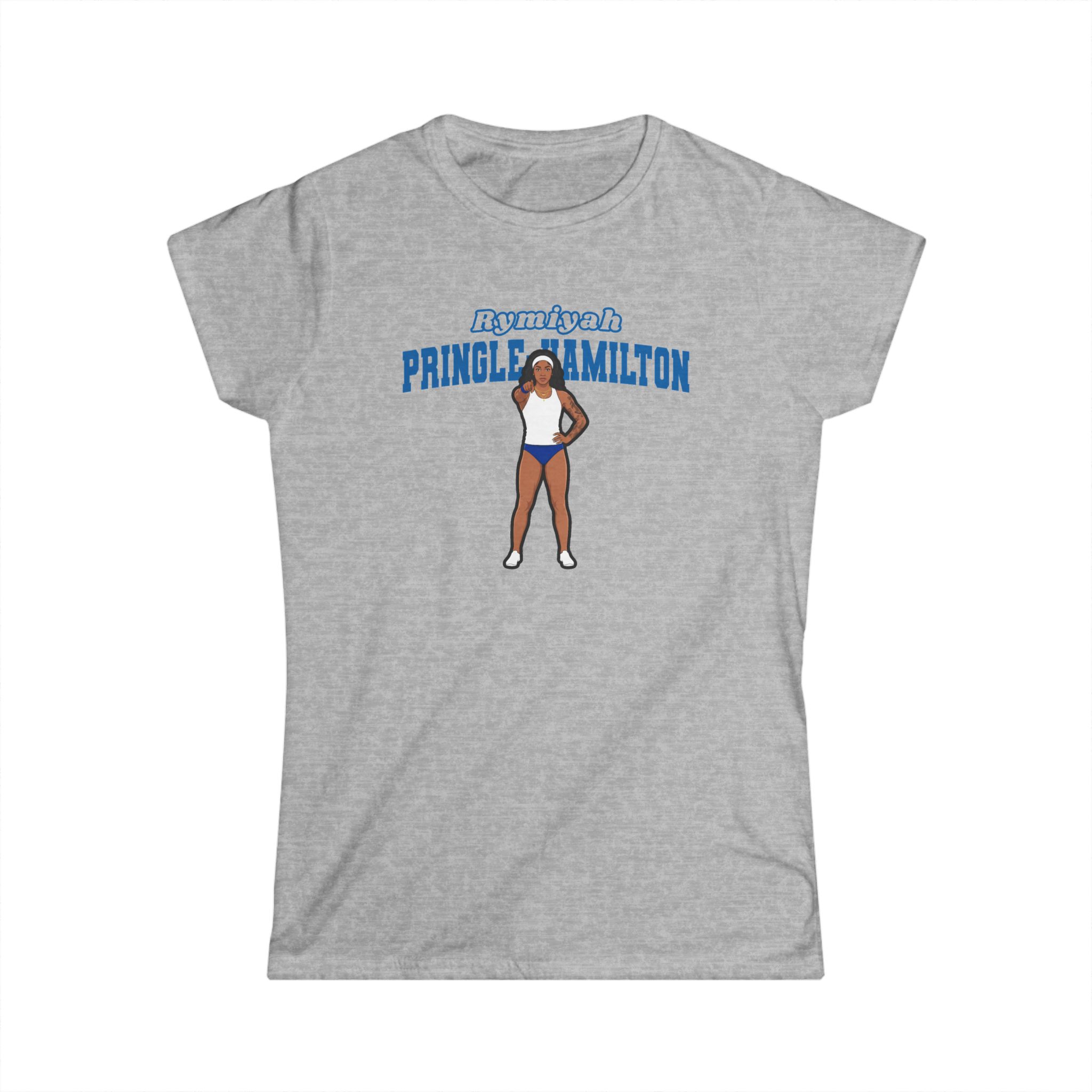 Women's Softstyle Tee — character_name_arch in Grey