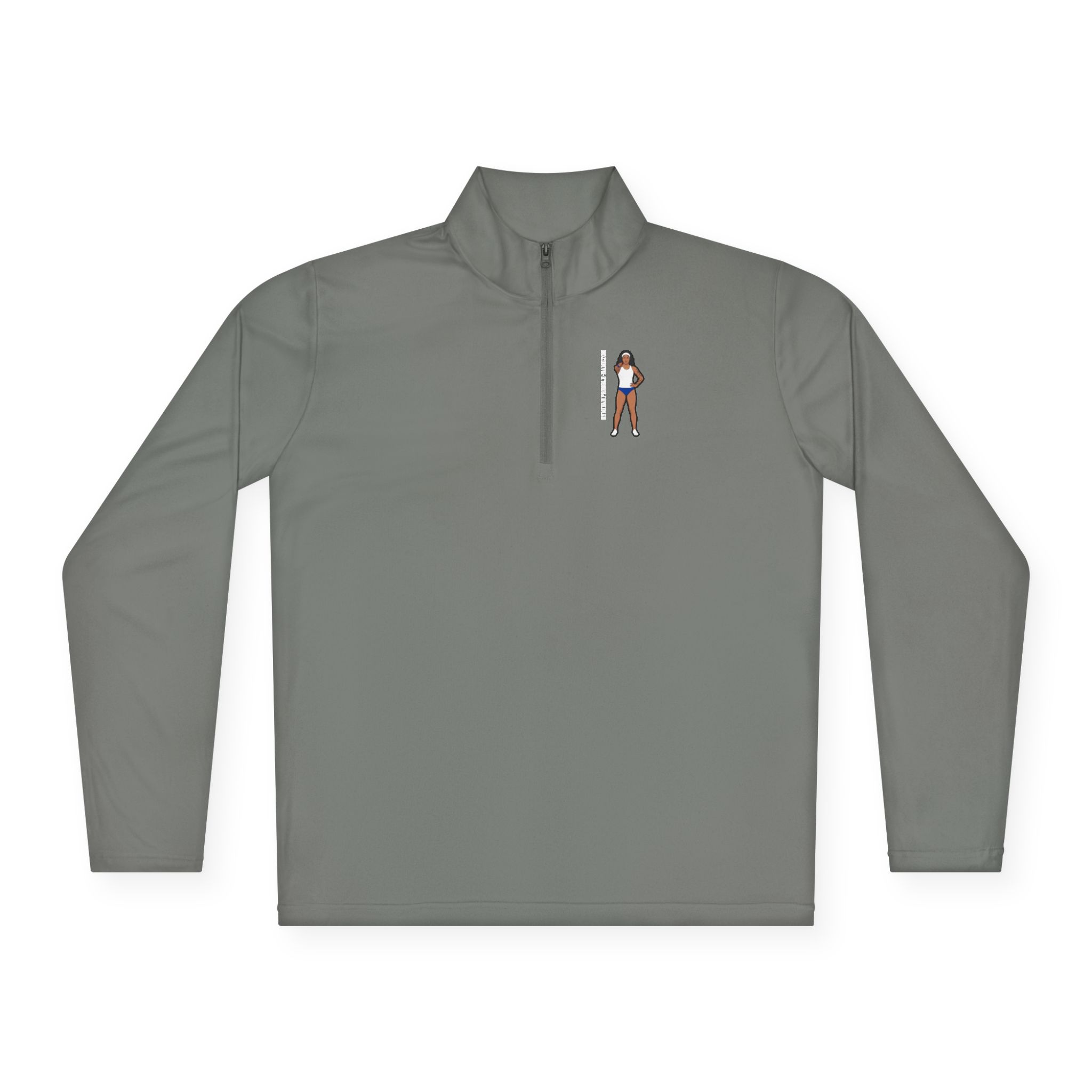 Q-Zip Pullover — character_name_vertical in Grey