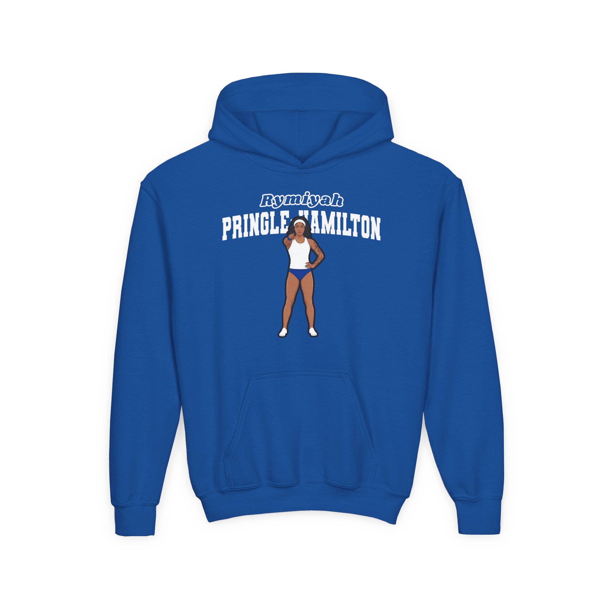 Youth Hoodie — character_name_arch in Royal