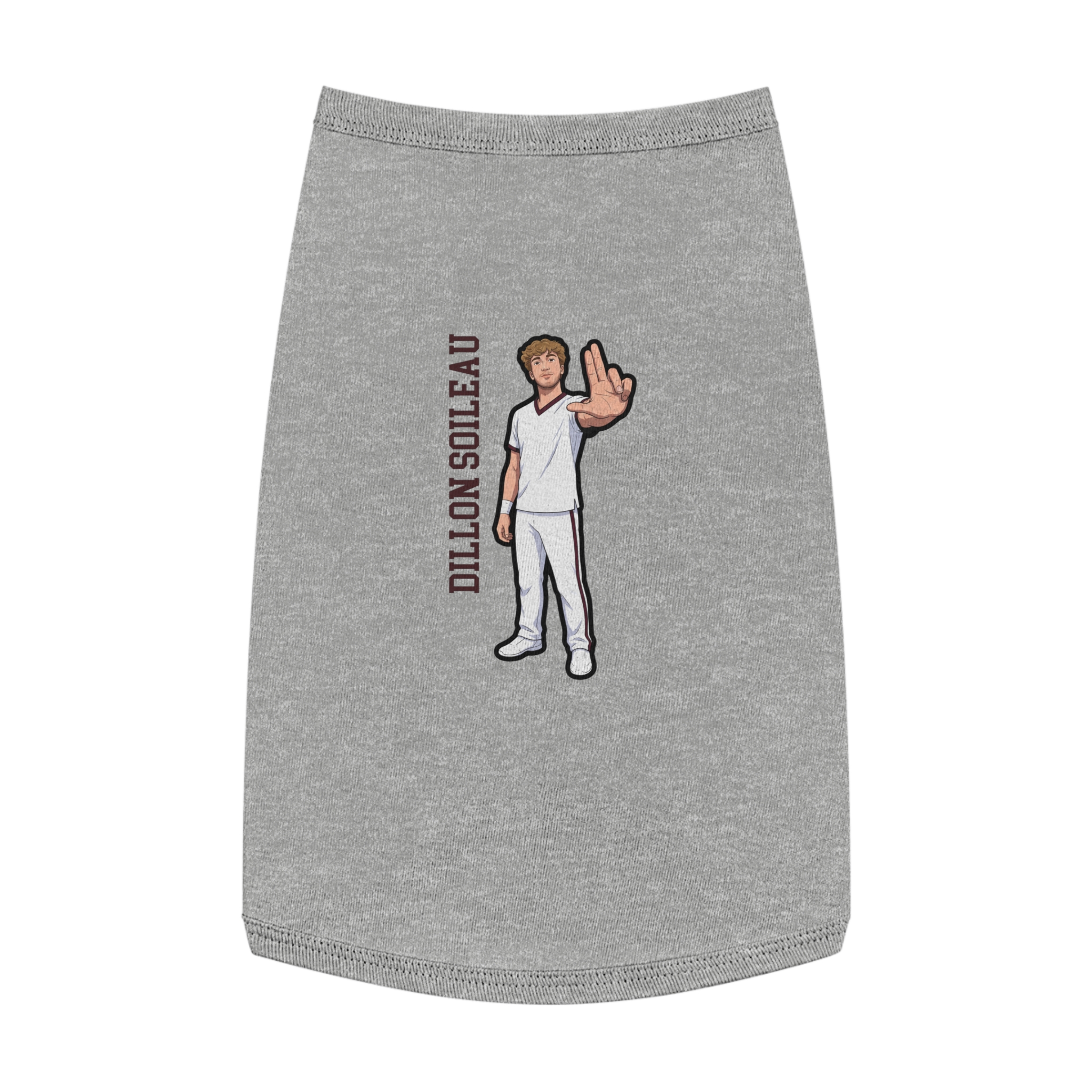 Pet Tank Top — character_name_vertical in White