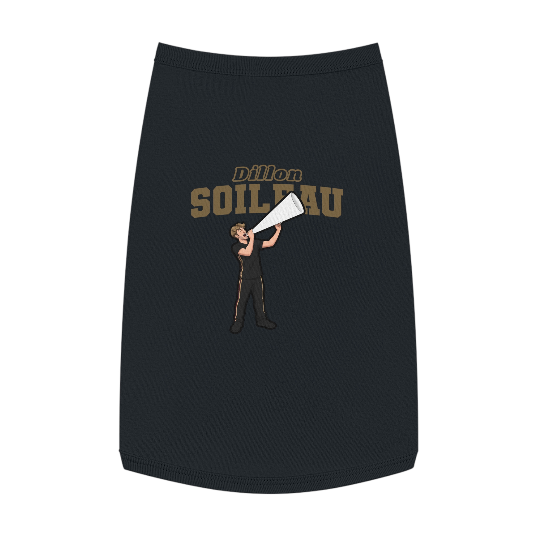 Pet Tank Top — character_name_arch in Black