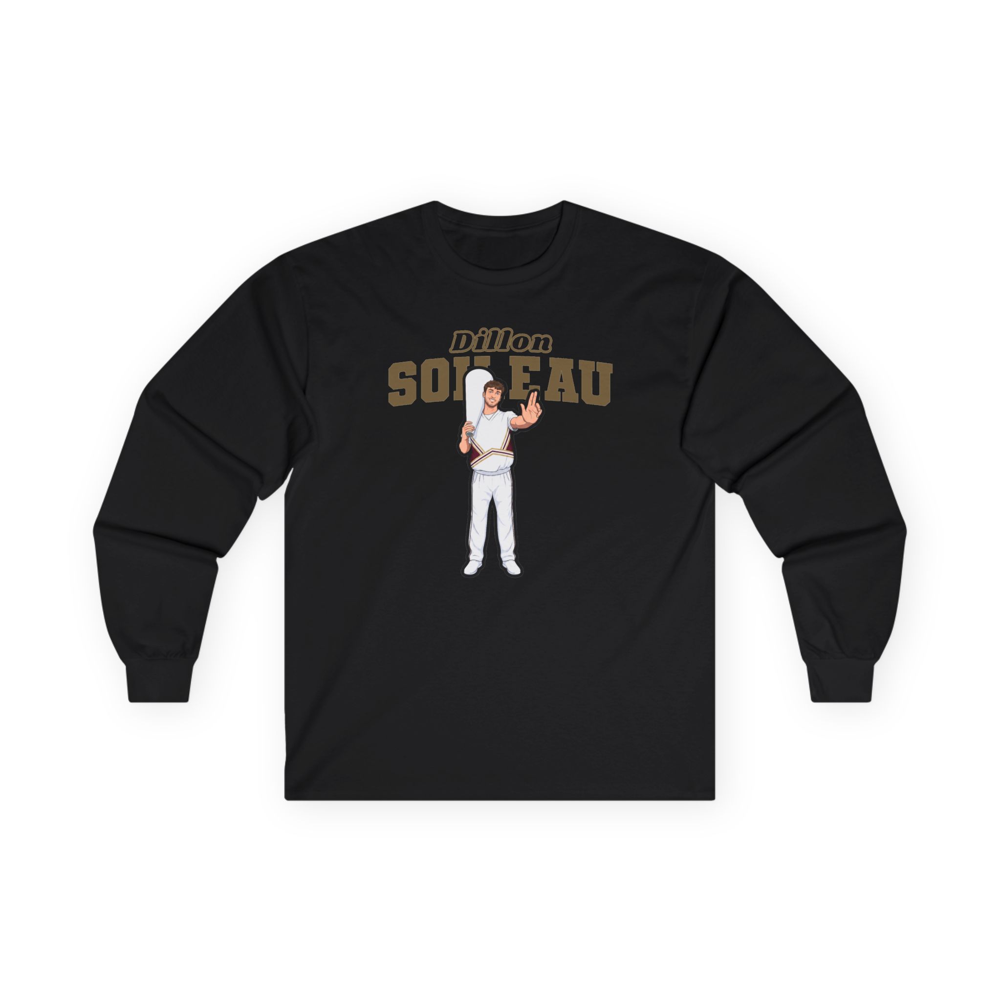 Long Sleeve Tee — character_name_arch in Black