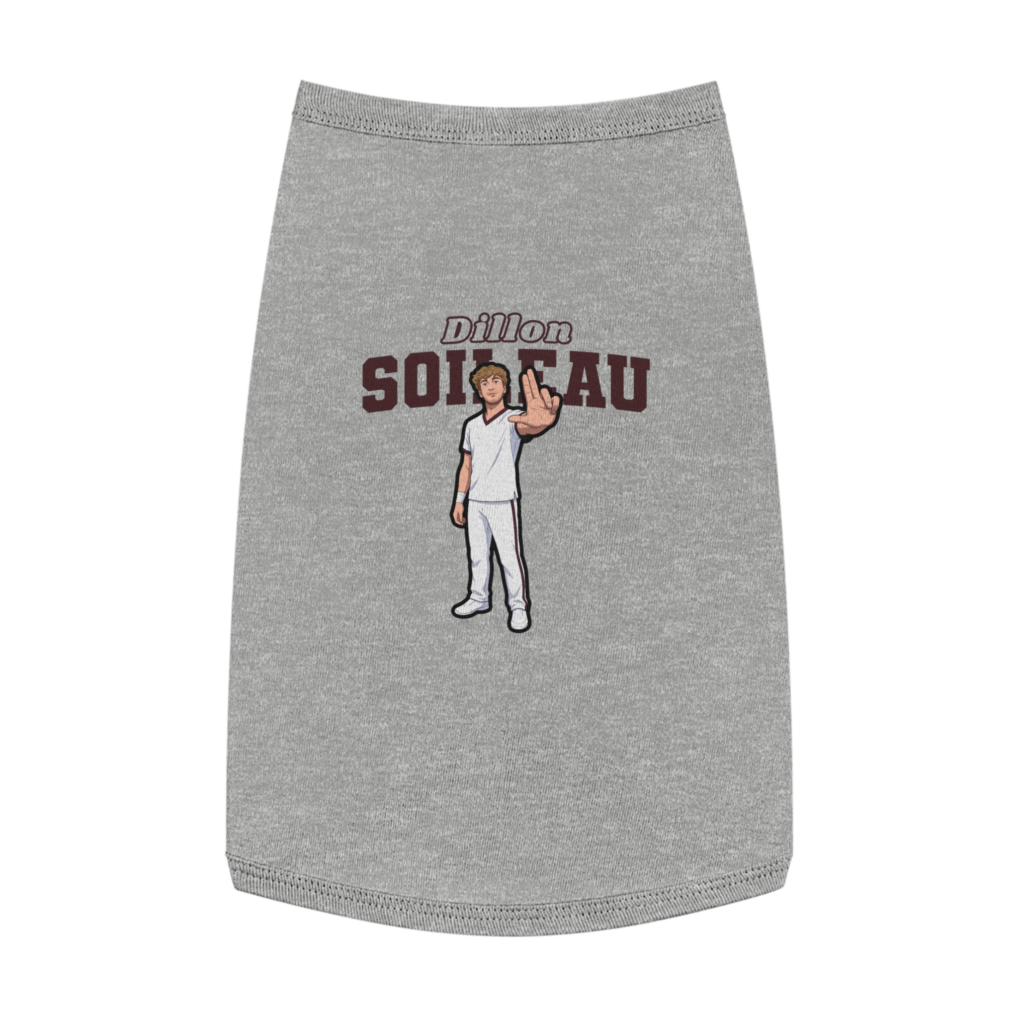 Pet Tank Top — character_name_arch in White