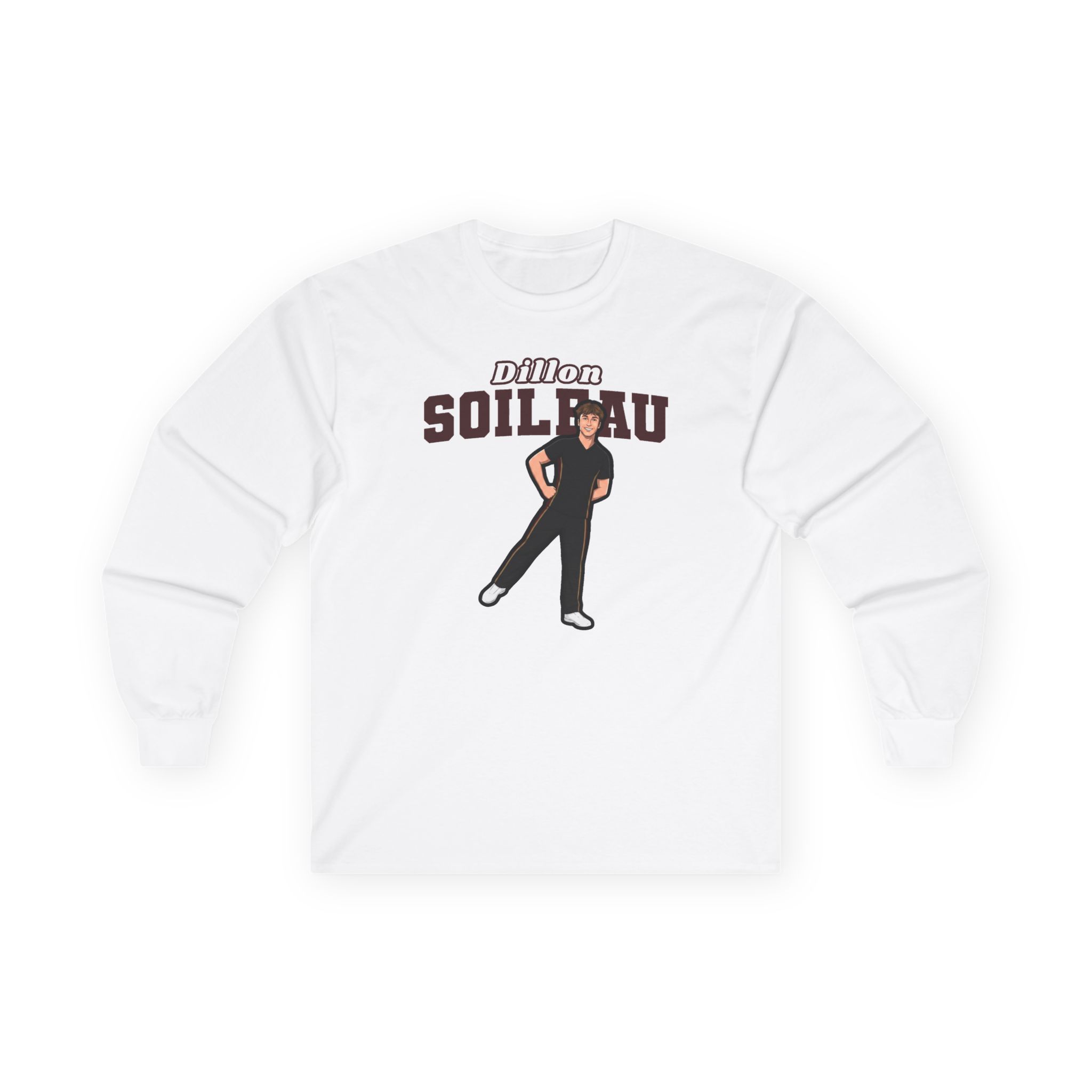 Long Sleeve Tee — character_name_arch in White