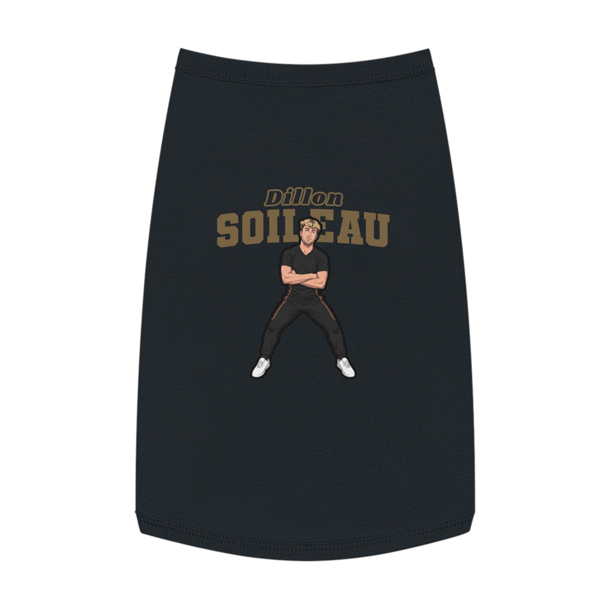 Pet Tank Top — character_name_arch in Black