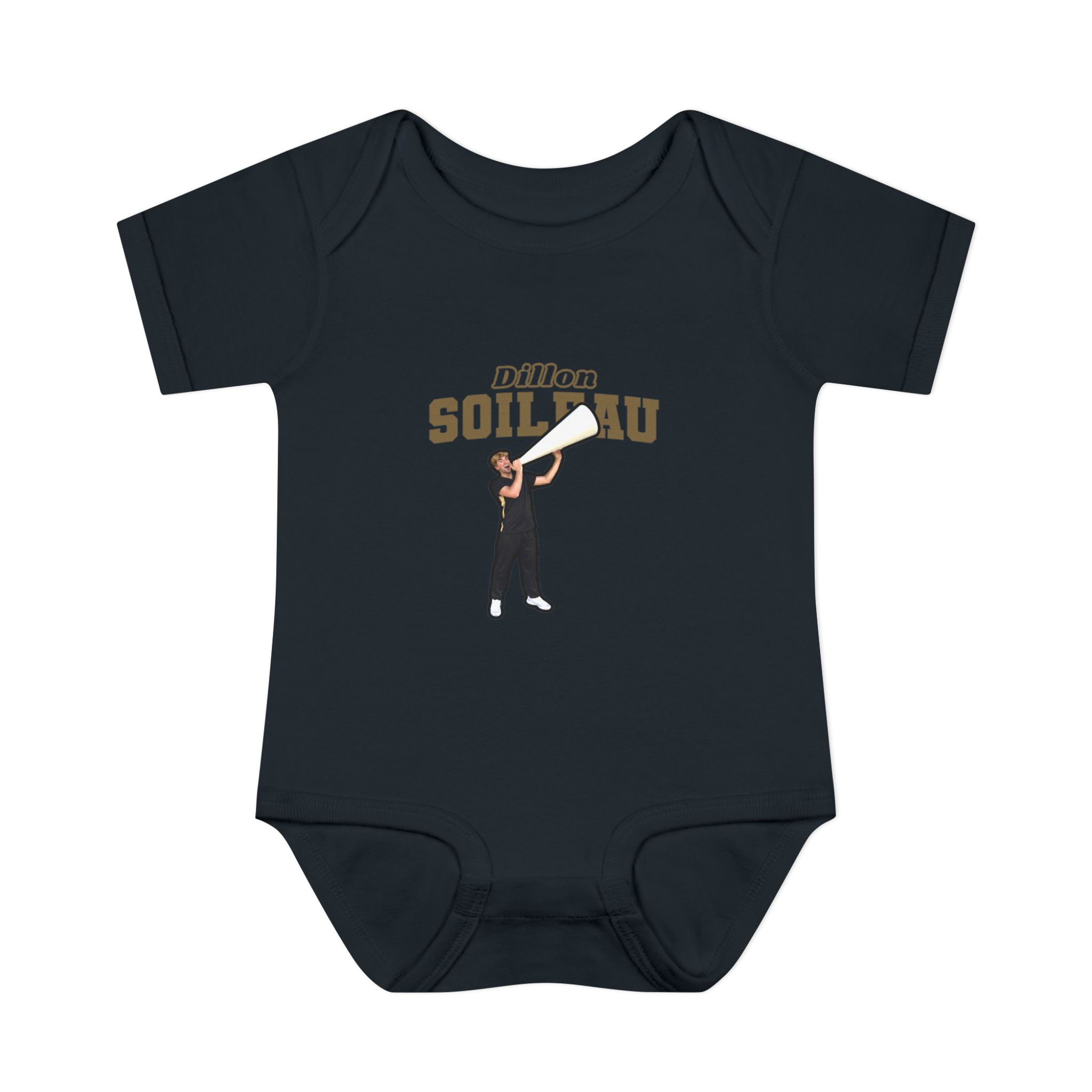 Baby Onesie — character_name_arch in Black