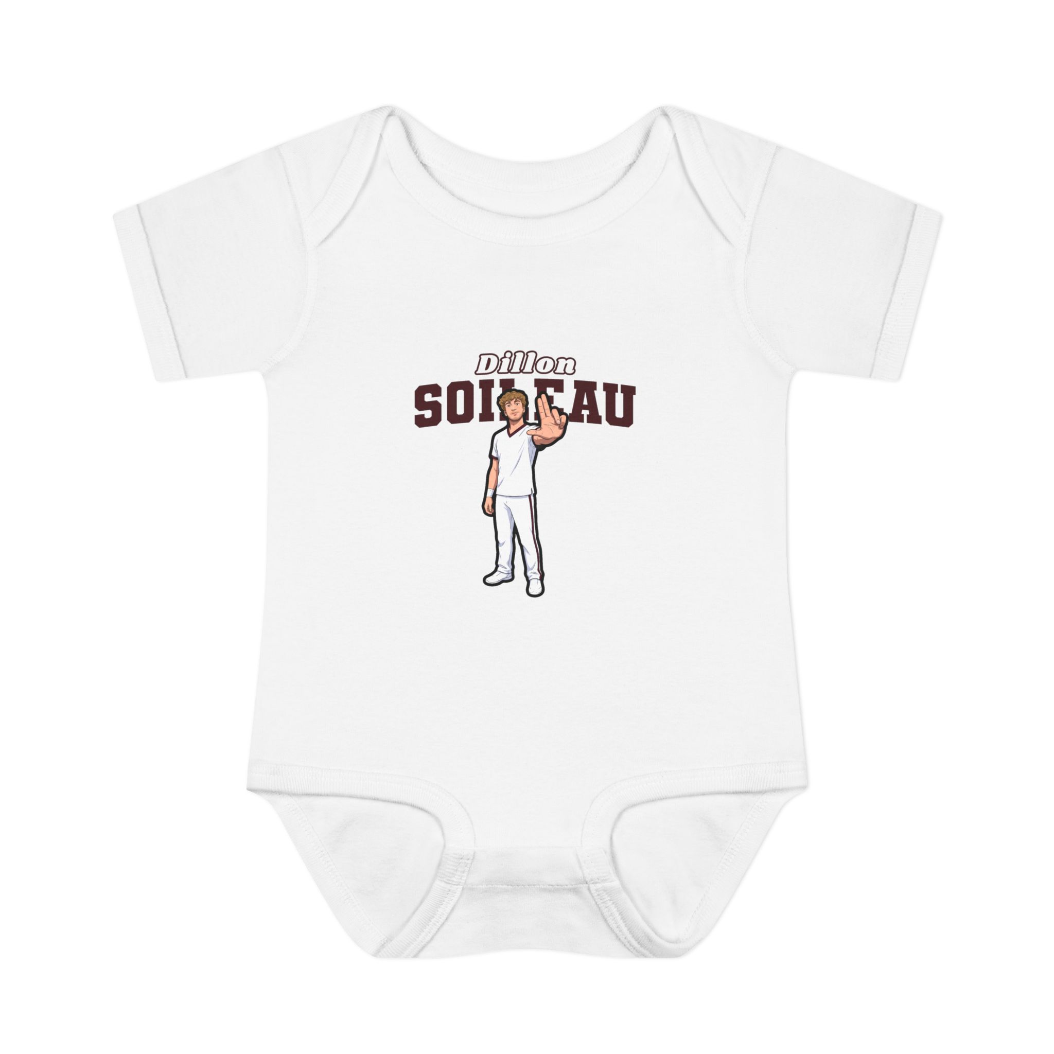 Baby Onesie — character_name_arch in White